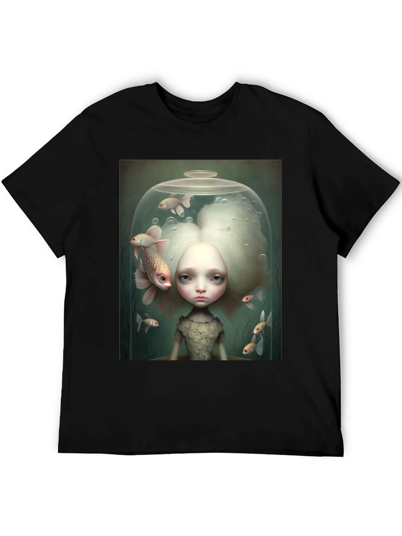 Black Fishbowl Art Graphic Tee view 5
