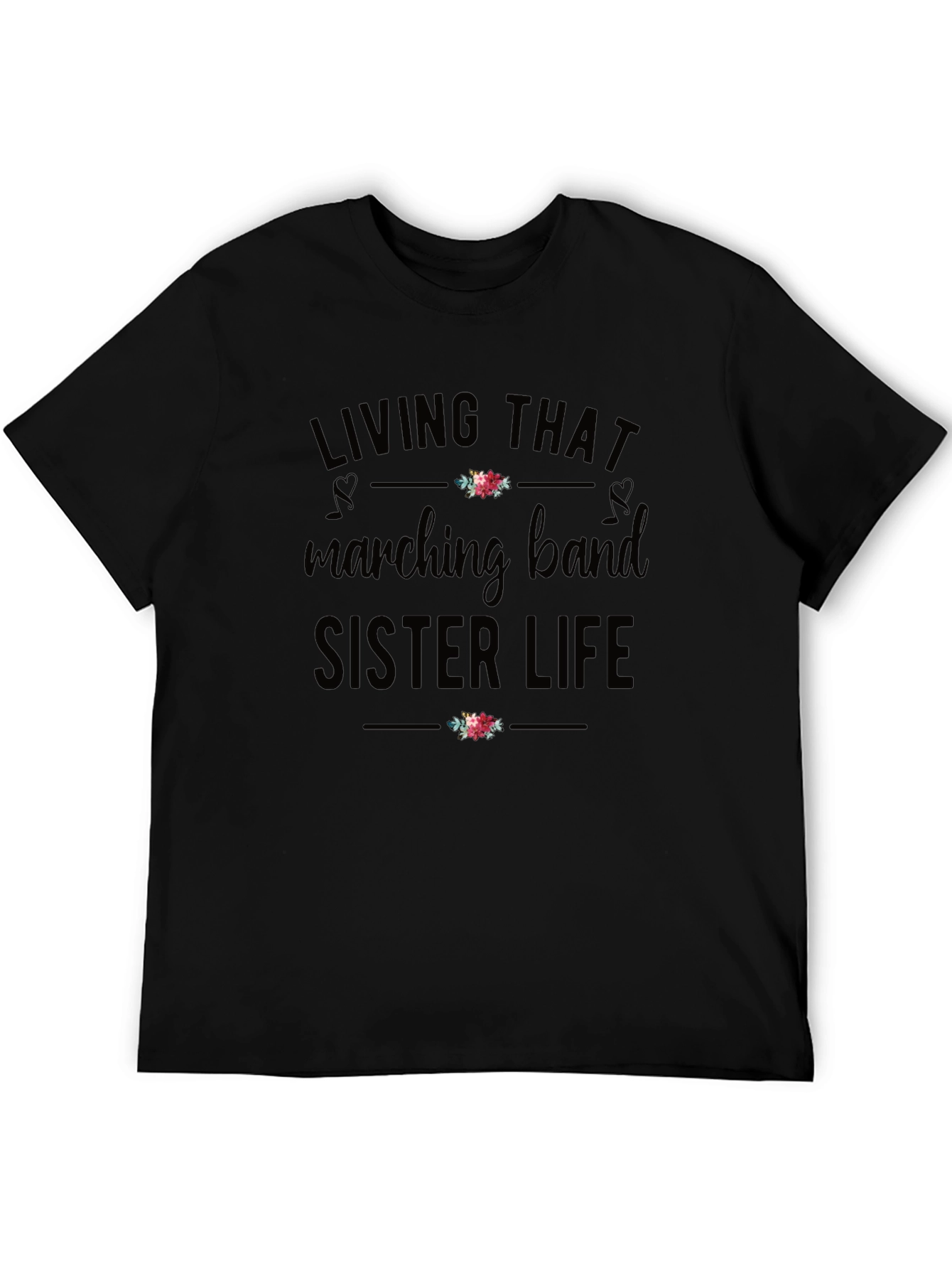 Black Marching Band Sister Life Graphic Tee view 5