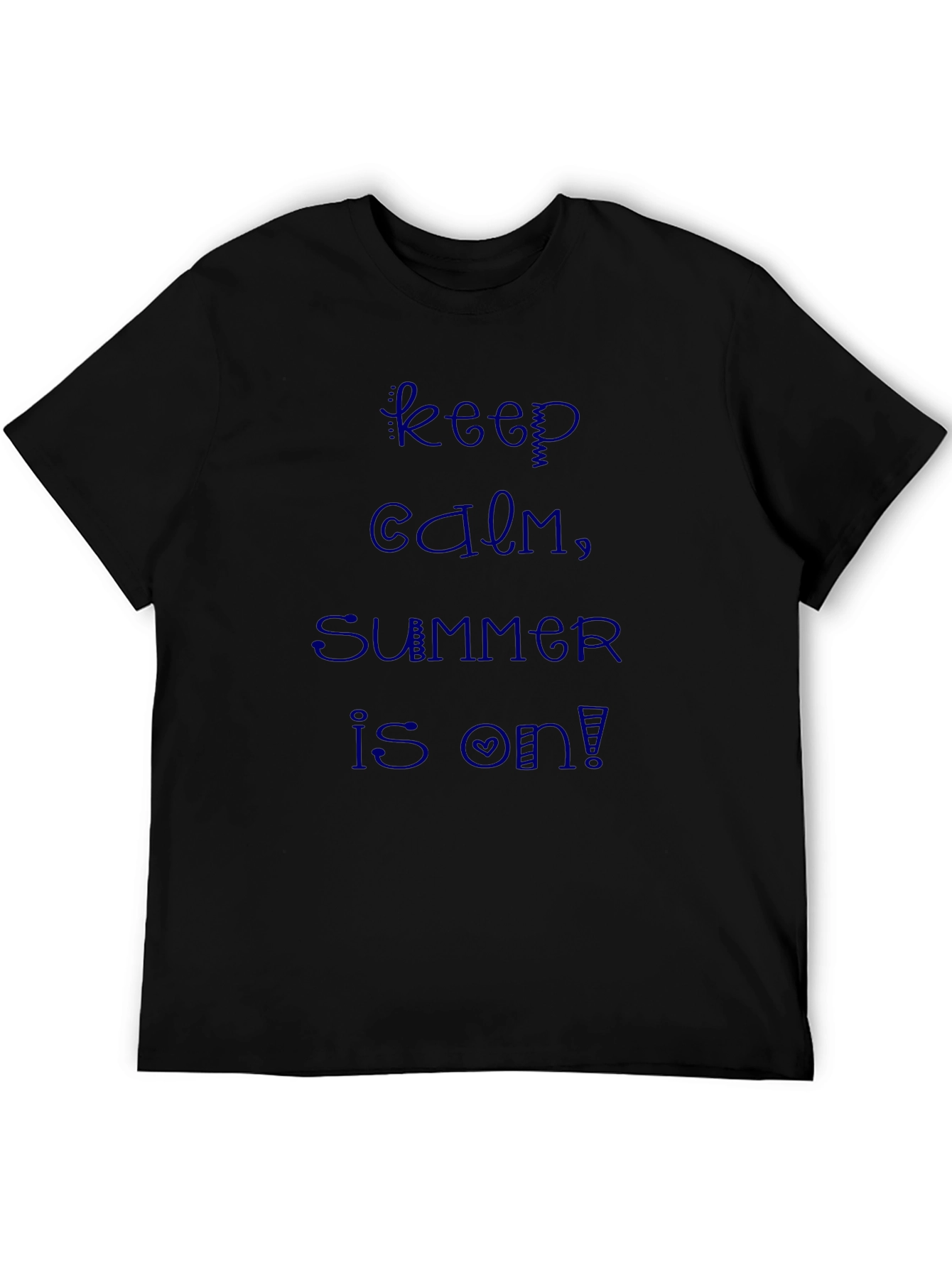 Black Keep Calm Summer T-Shirt view 5