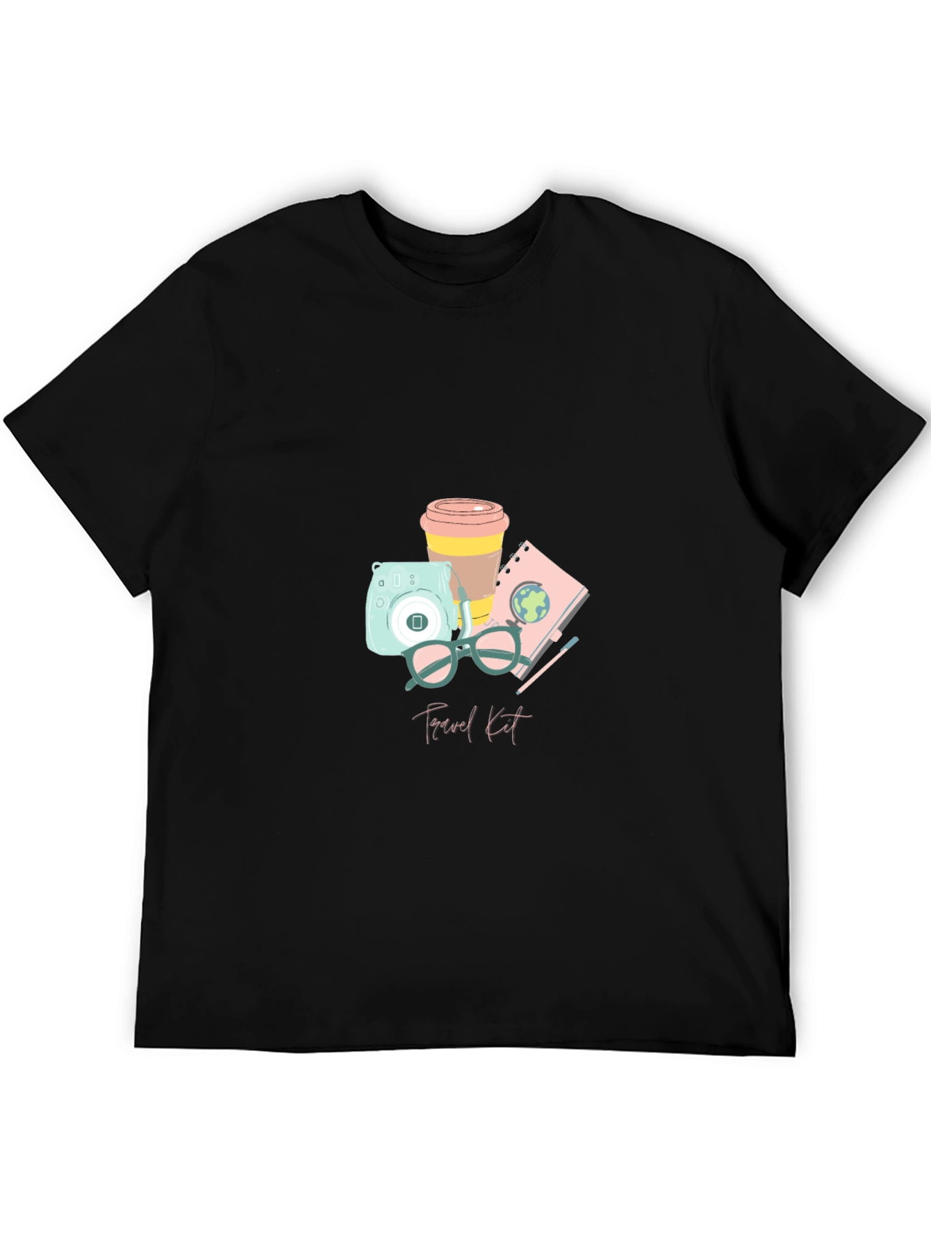 Black Travel Kit Graphic Tee - Vacation Ready! view 5