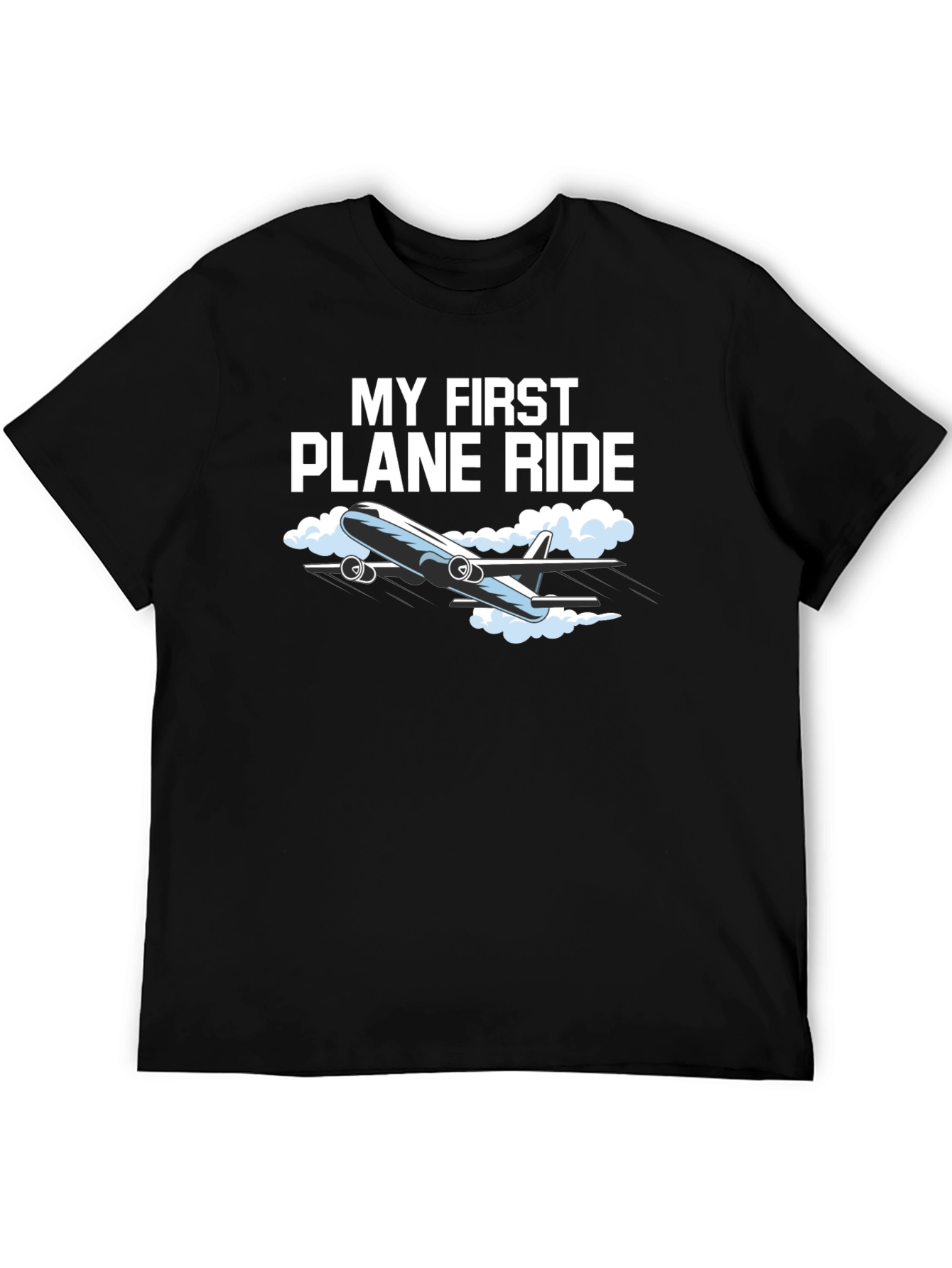 Black My First Plane Ride Graphic Tee - Aviation T-Shirt view 5