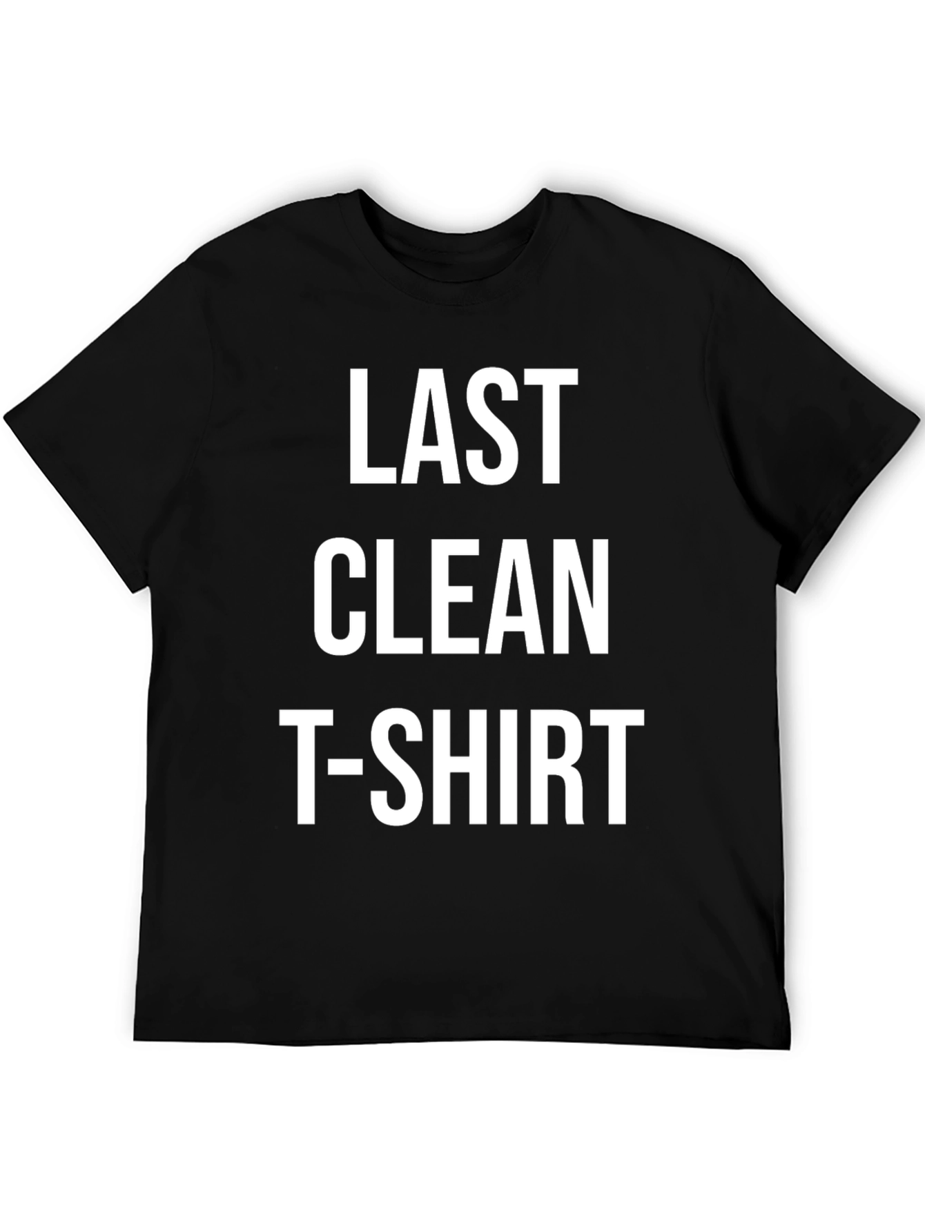 Black Last Clean T-Shirt Graphic Tee view 5
