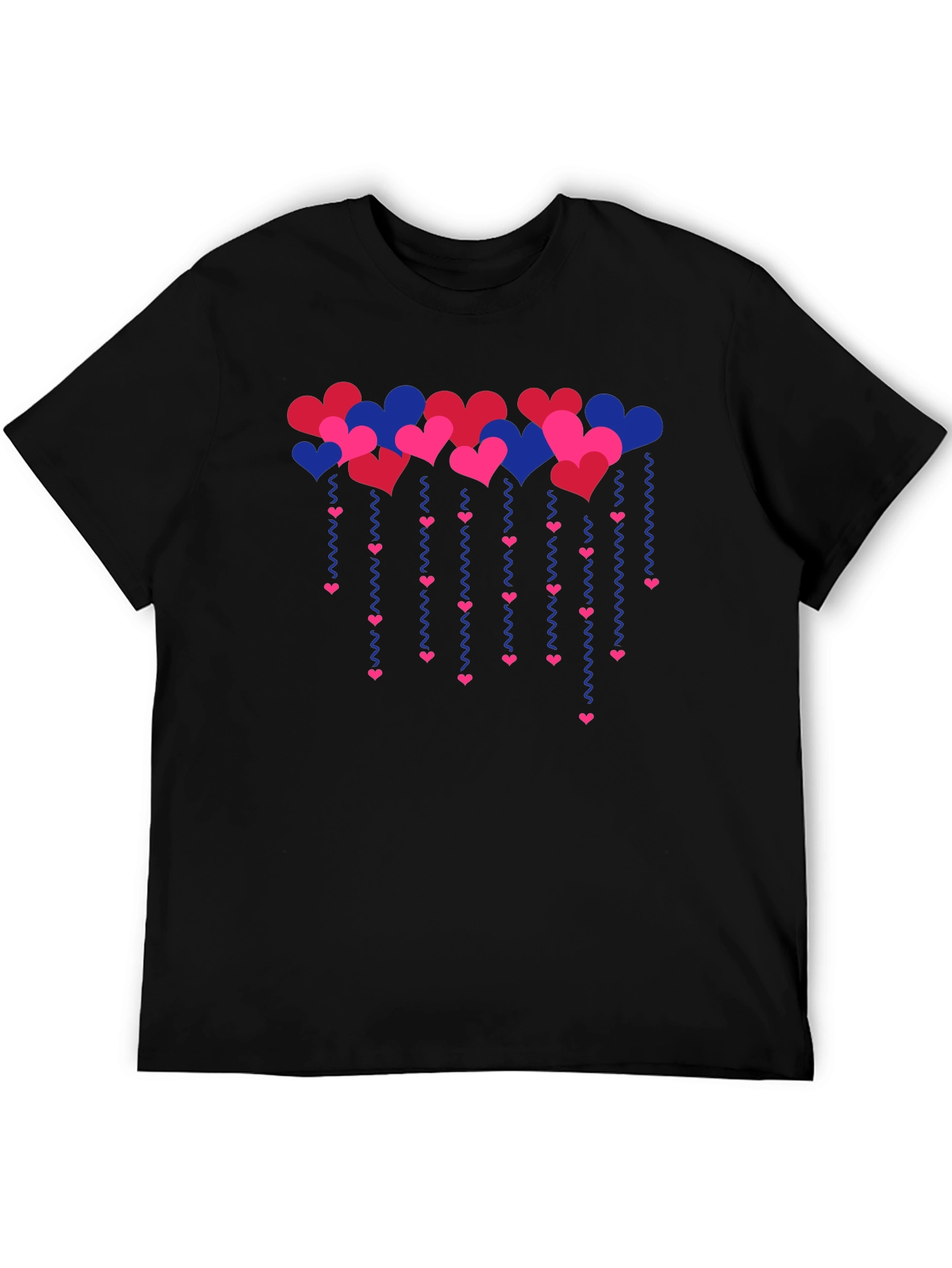 Black Bi Pride Heart T-Shirt - Show Your Colors! view 5
