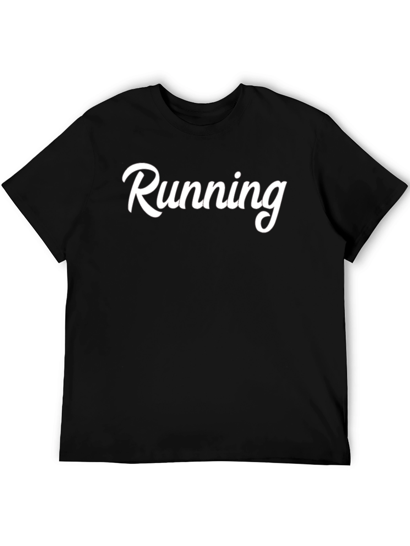 Black Running Graphic T-Shirt - Black Cotton view 5