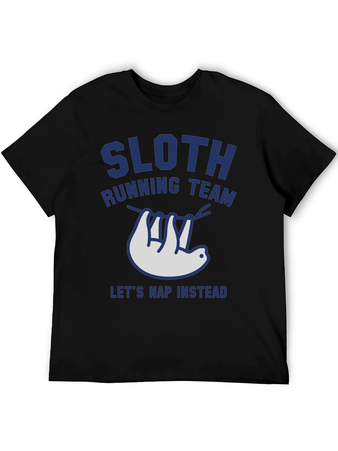 Black Sloth Running Team Tee - Let's Nap Instead view 5