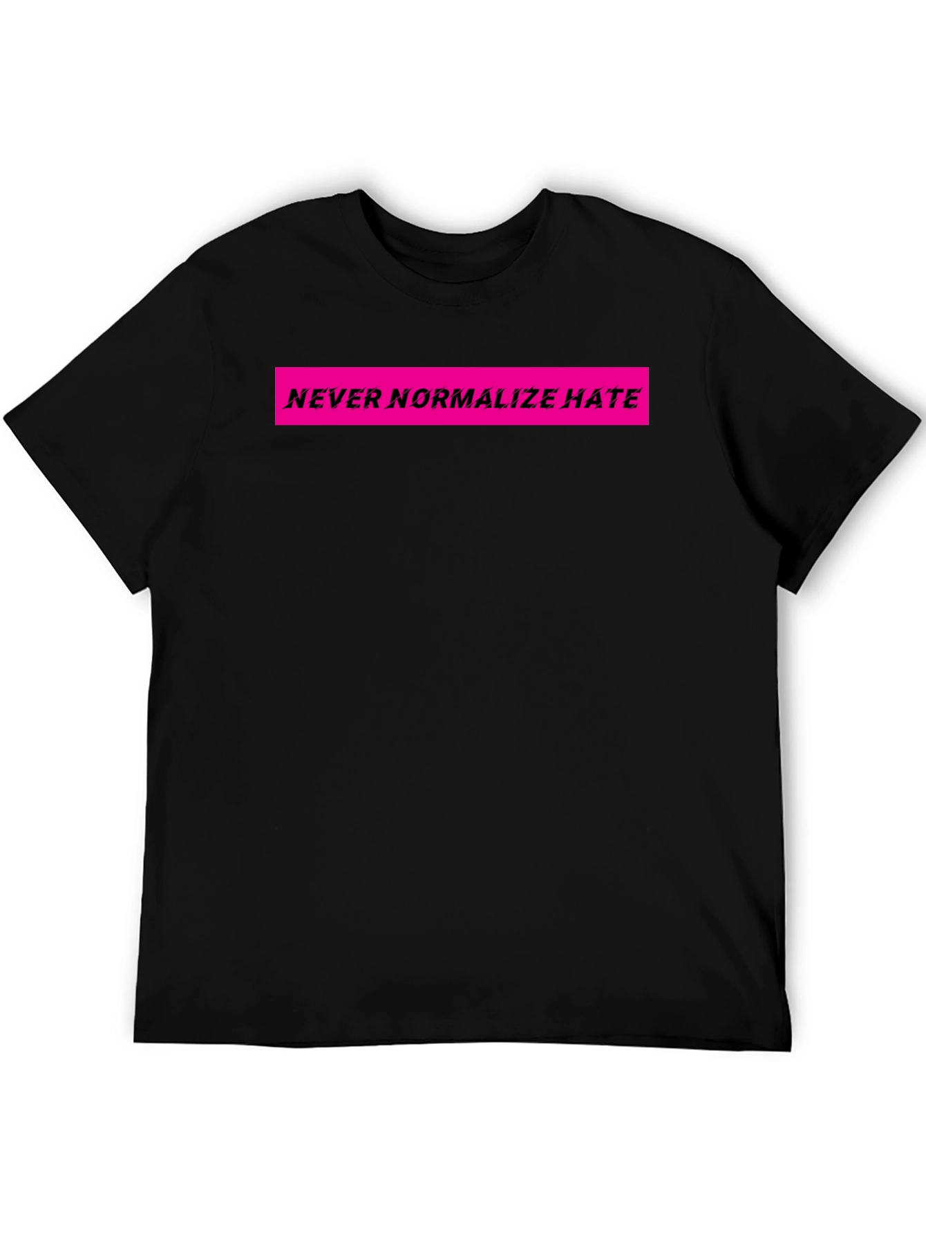 Black Never Normalize Hate Graphic Tee view 5