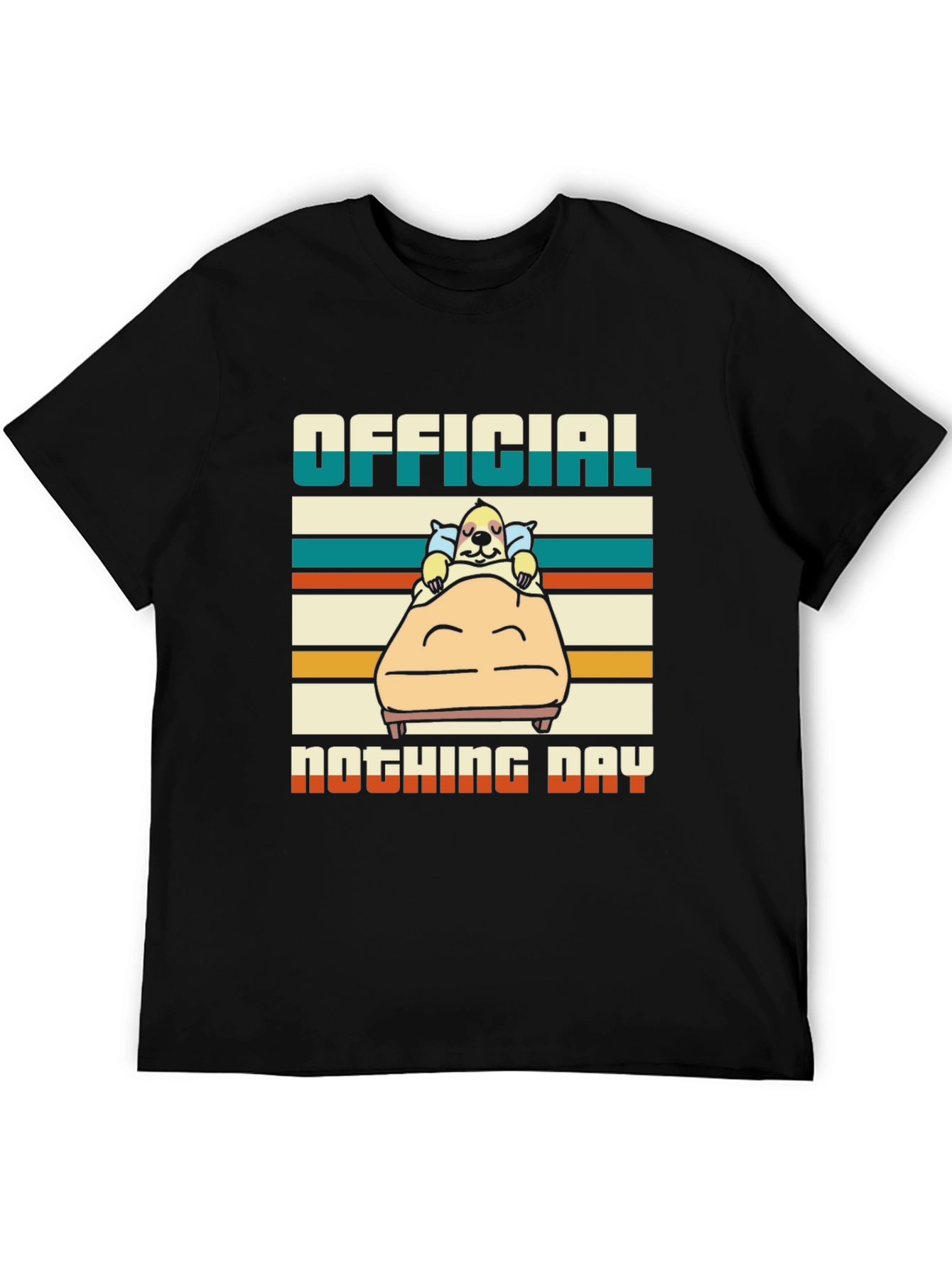 Black Official Nothing Day T-Shirt - Relaxed Dog Design view 5