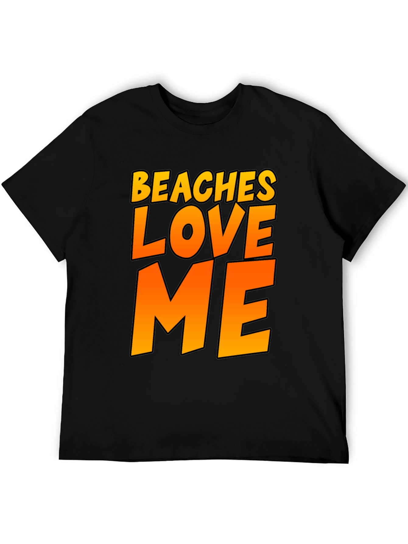 Black Beaches Love Me Graphic Tee - Black Summer Fun Shirt view 5