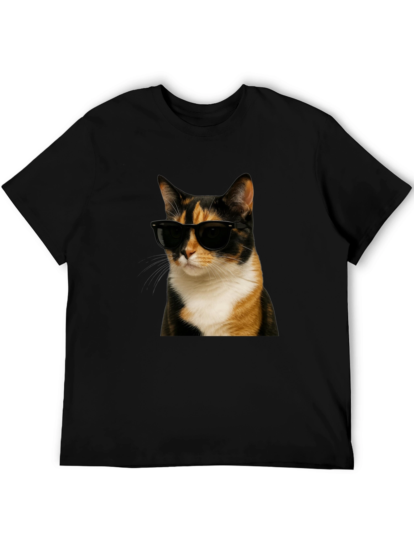 Black Cool Cat Graphic T-Shirt - Black view 5