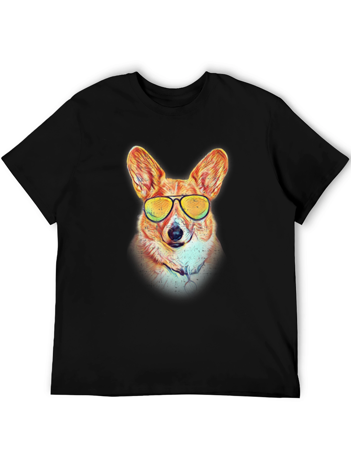 Black Cool Corgi Graphic Tee - Black view 5