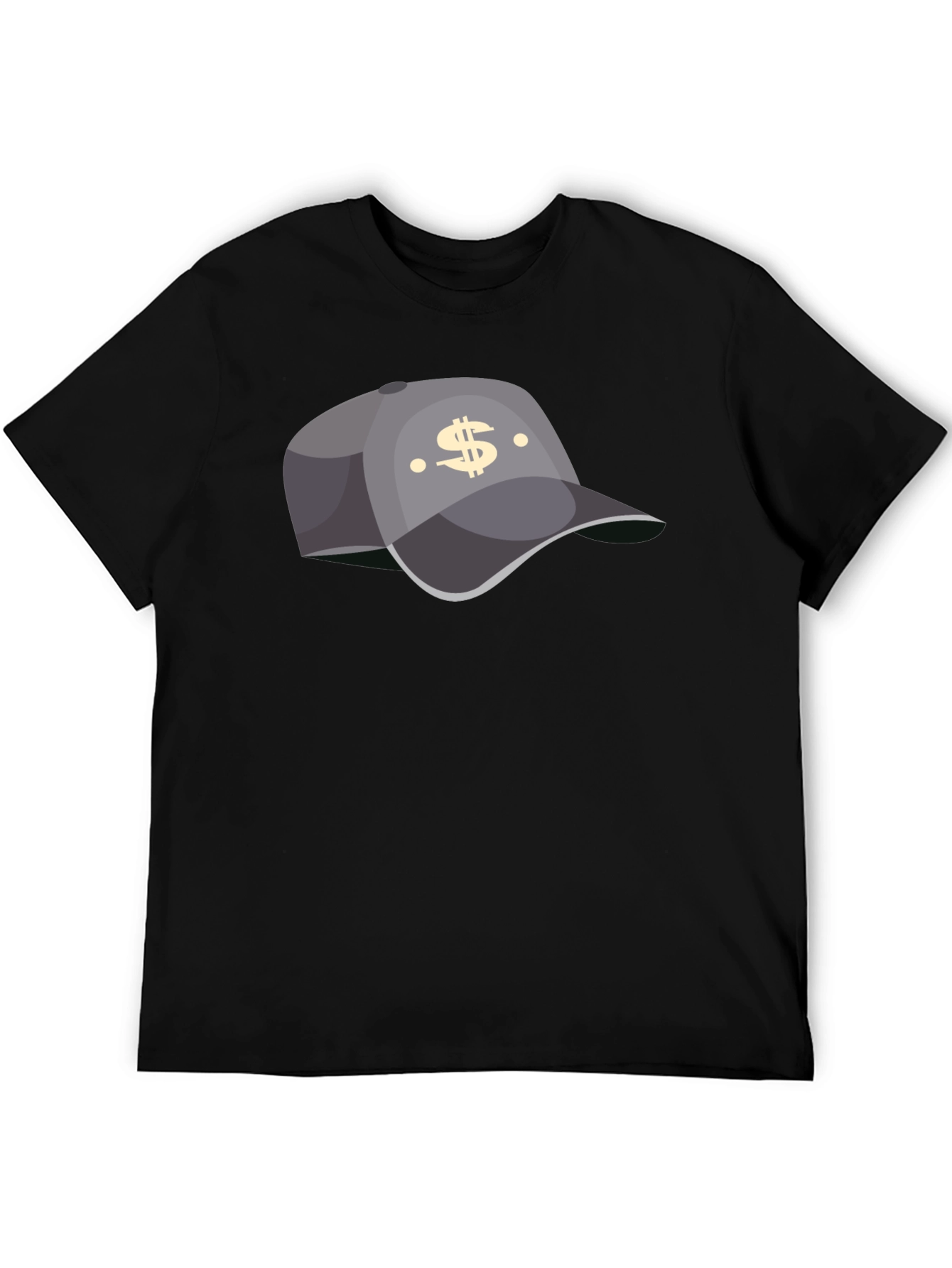 Black Trendy Black T-Shirt with Hat Graphic view 5