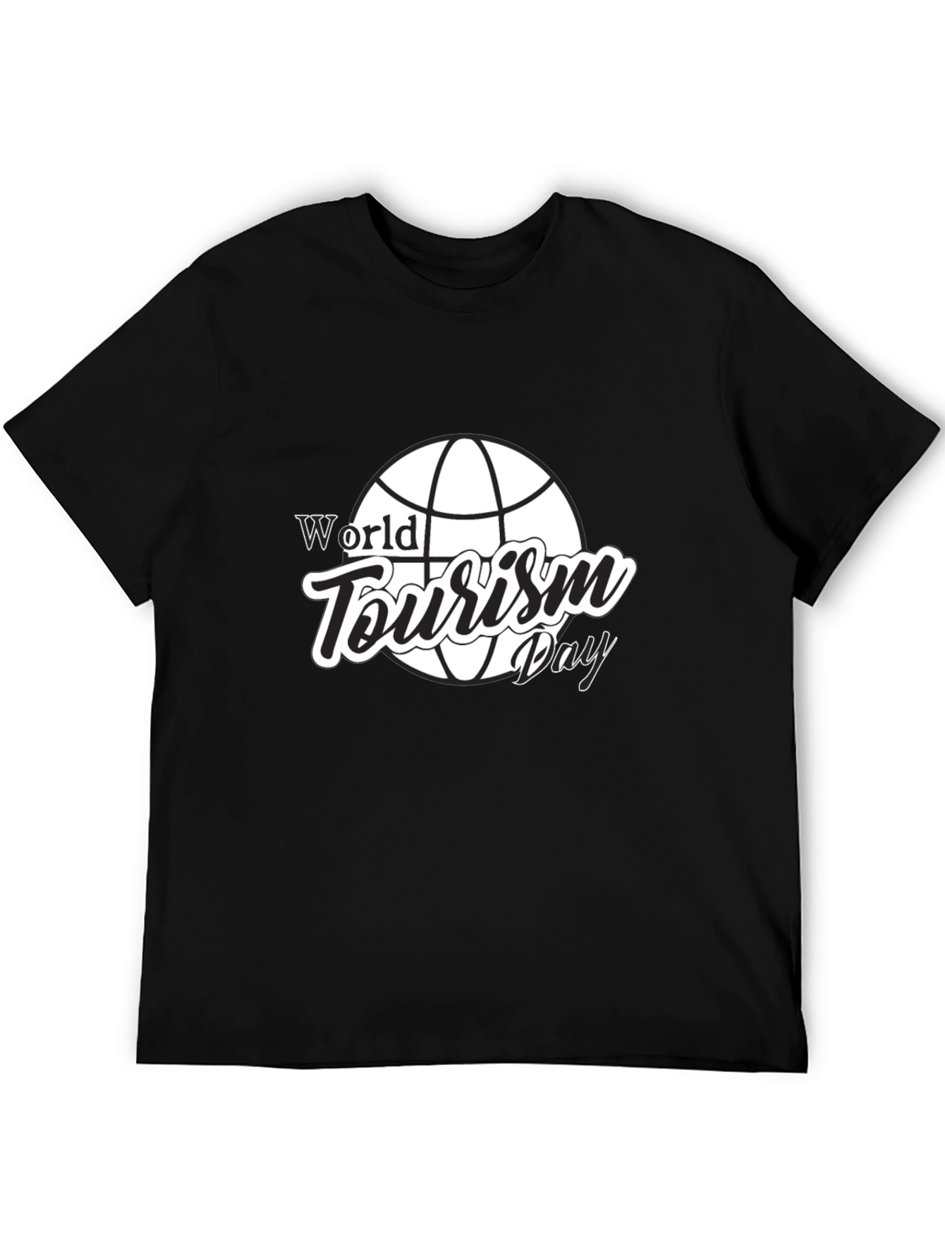 Black World Tourism Day Graphic Tee - Black view 5