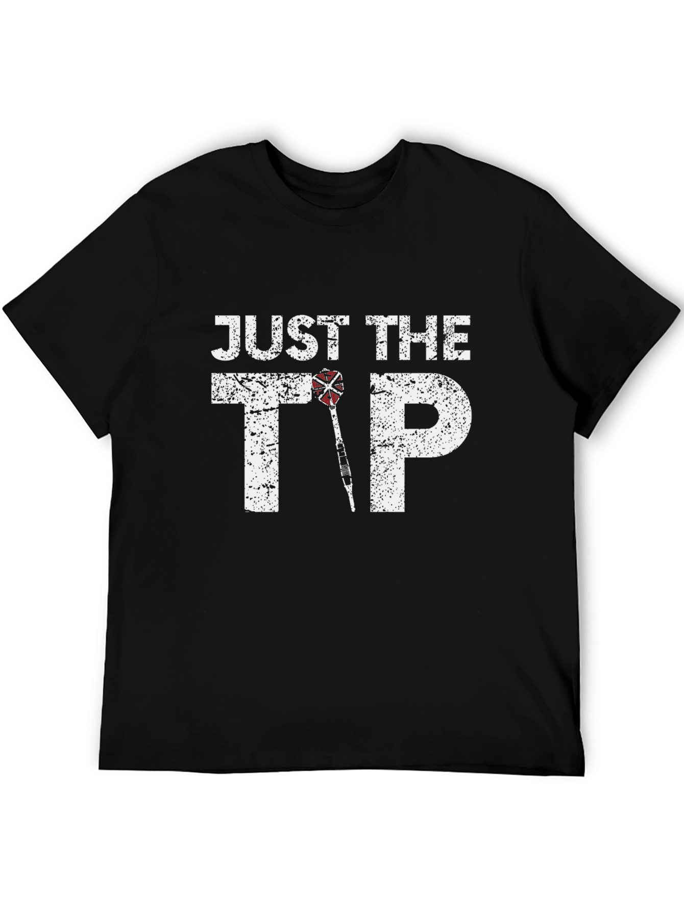 Black Just The Tip Funny Dart T-Shirt view 5