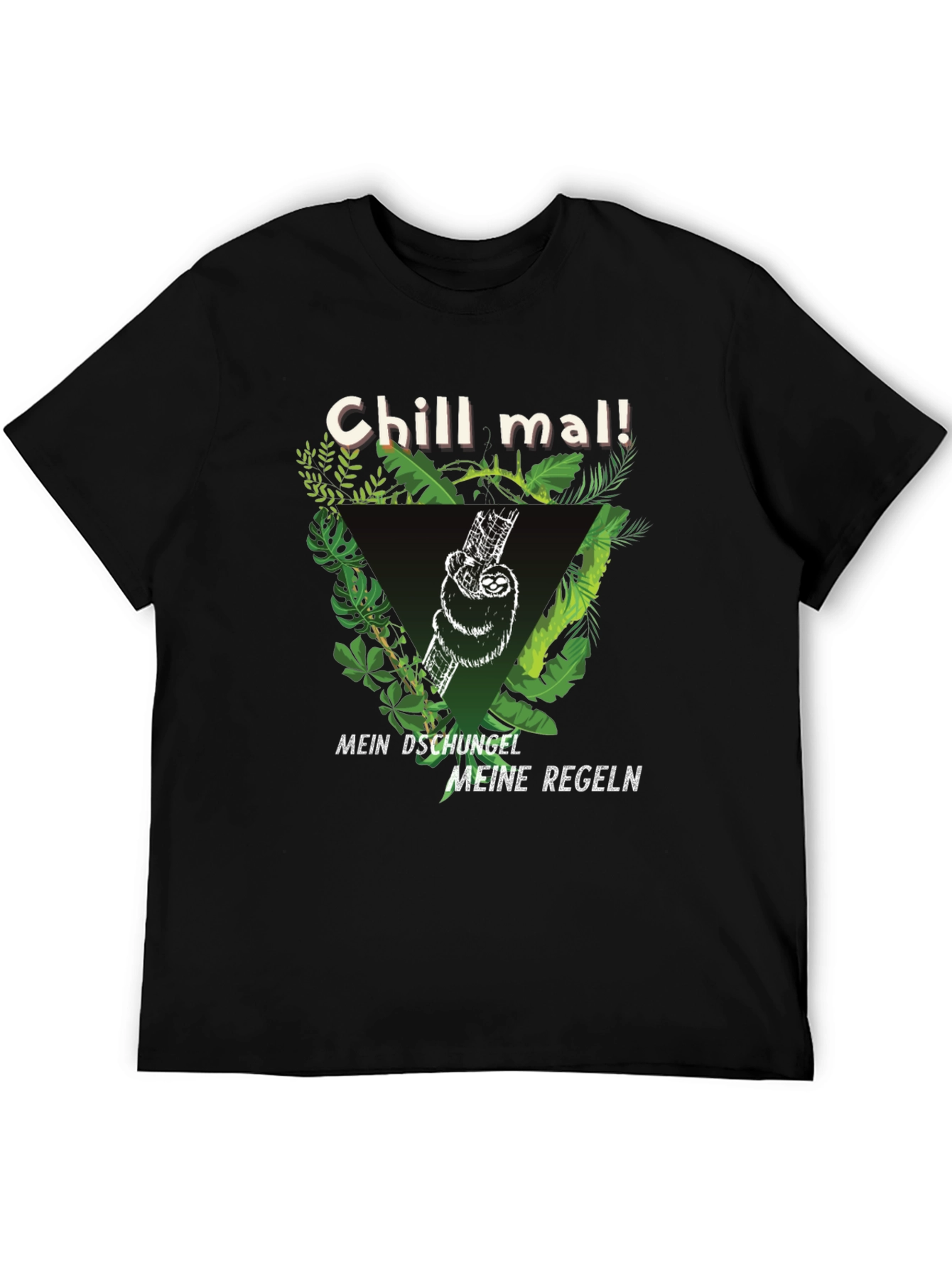 Black Chill Mal Sloth T-Shirt - Men's Black Graphic Tee view 5