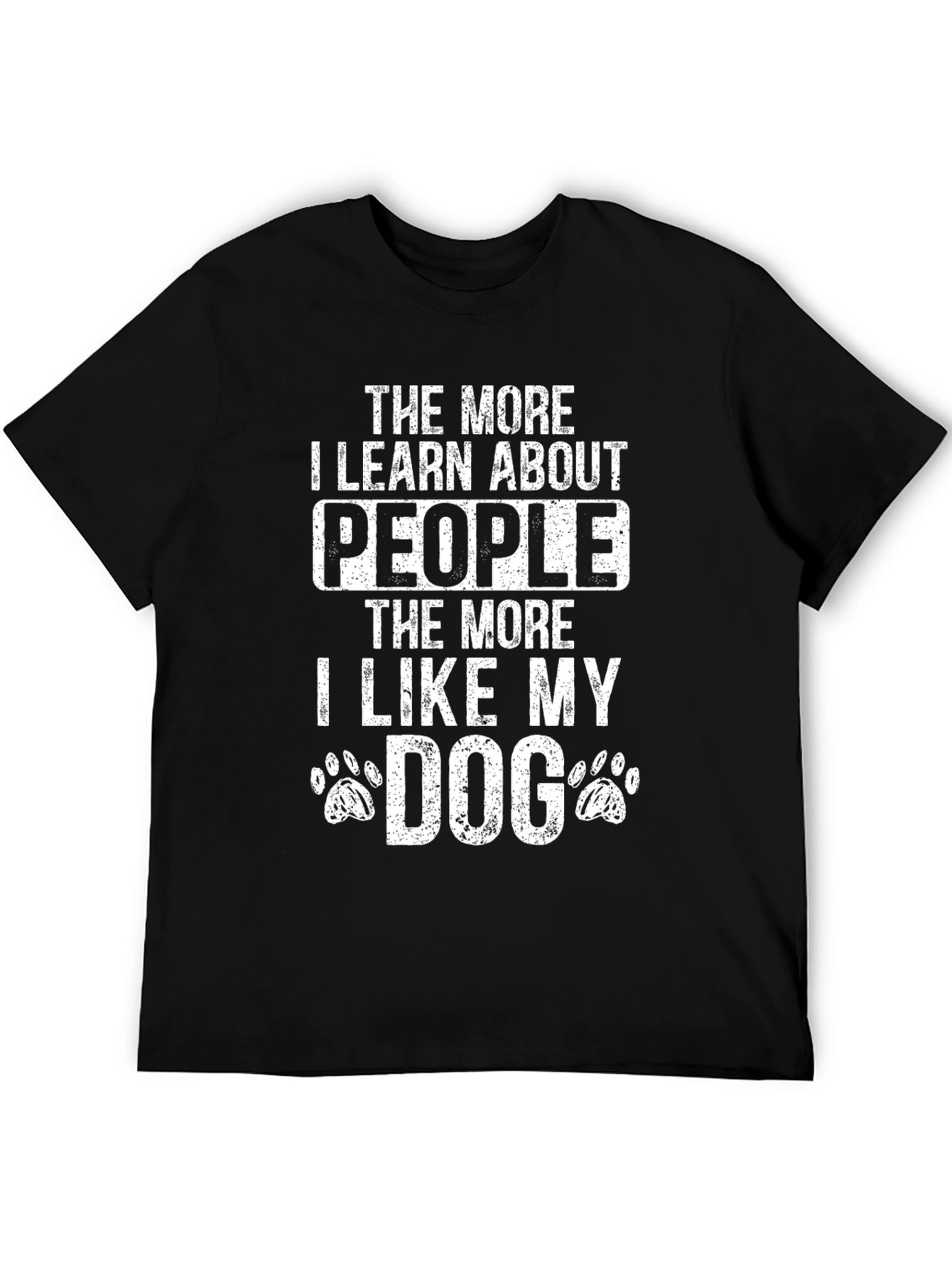 Black Funny Dog Lover T-Shirt - I Like My Dog view 5
