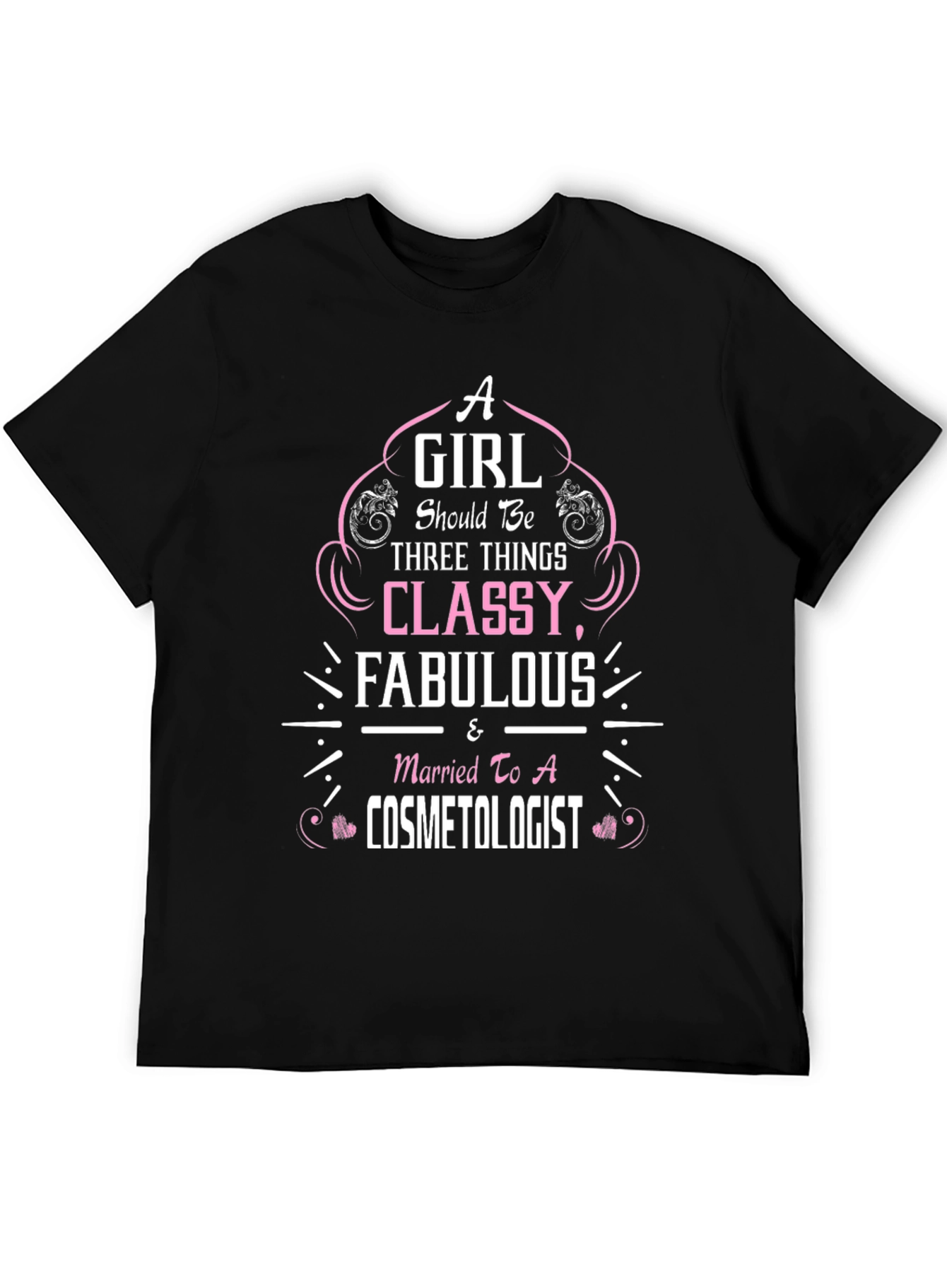 Black Classy & Fabulous Cosmetologist T-Shirt view 5
