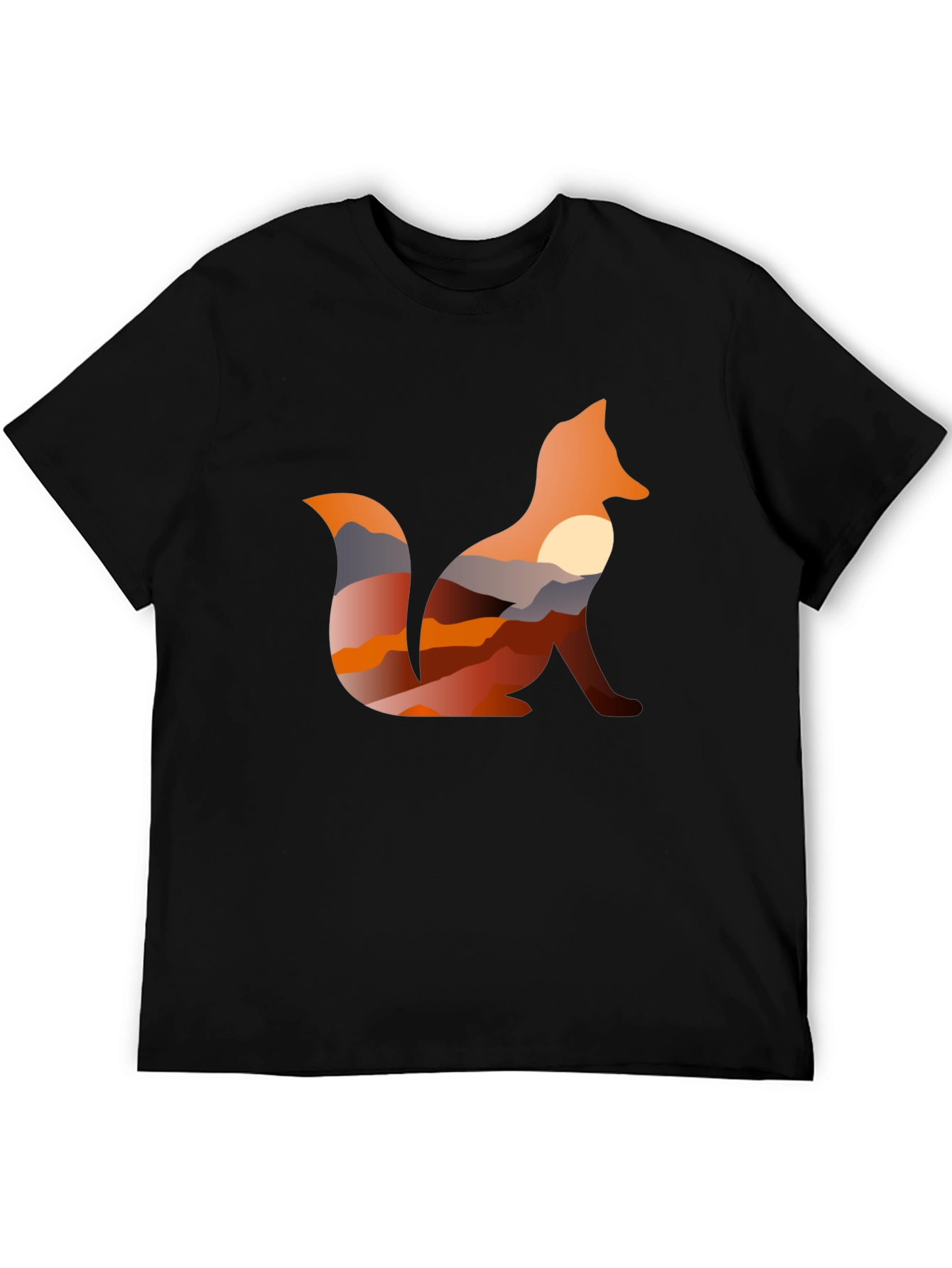 Black Fox Silhouette Sunset Graphic Tee - Unisex view 5