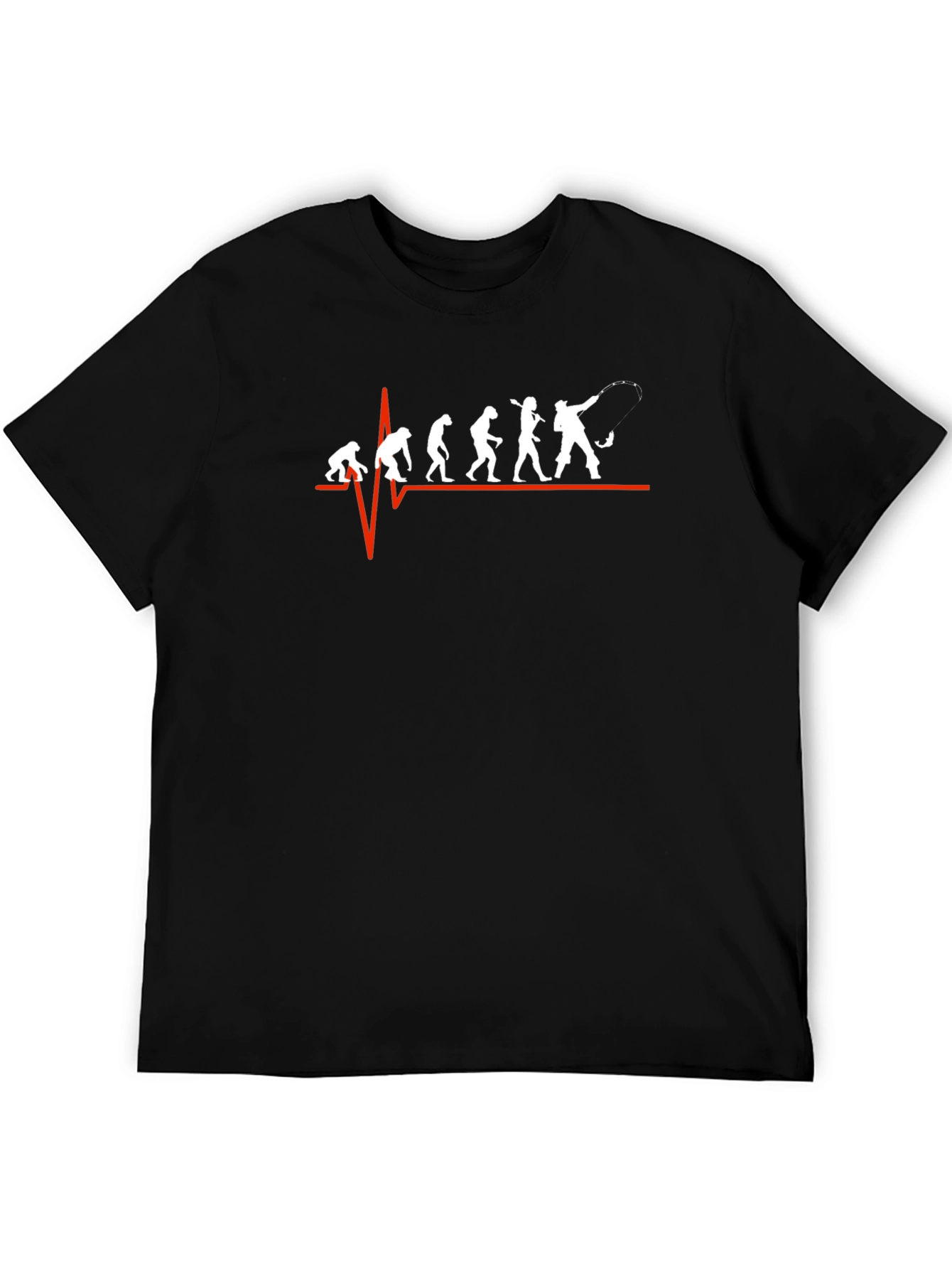Black Evolution of Fishing T-Shirt - Funny Angler Tee view 5