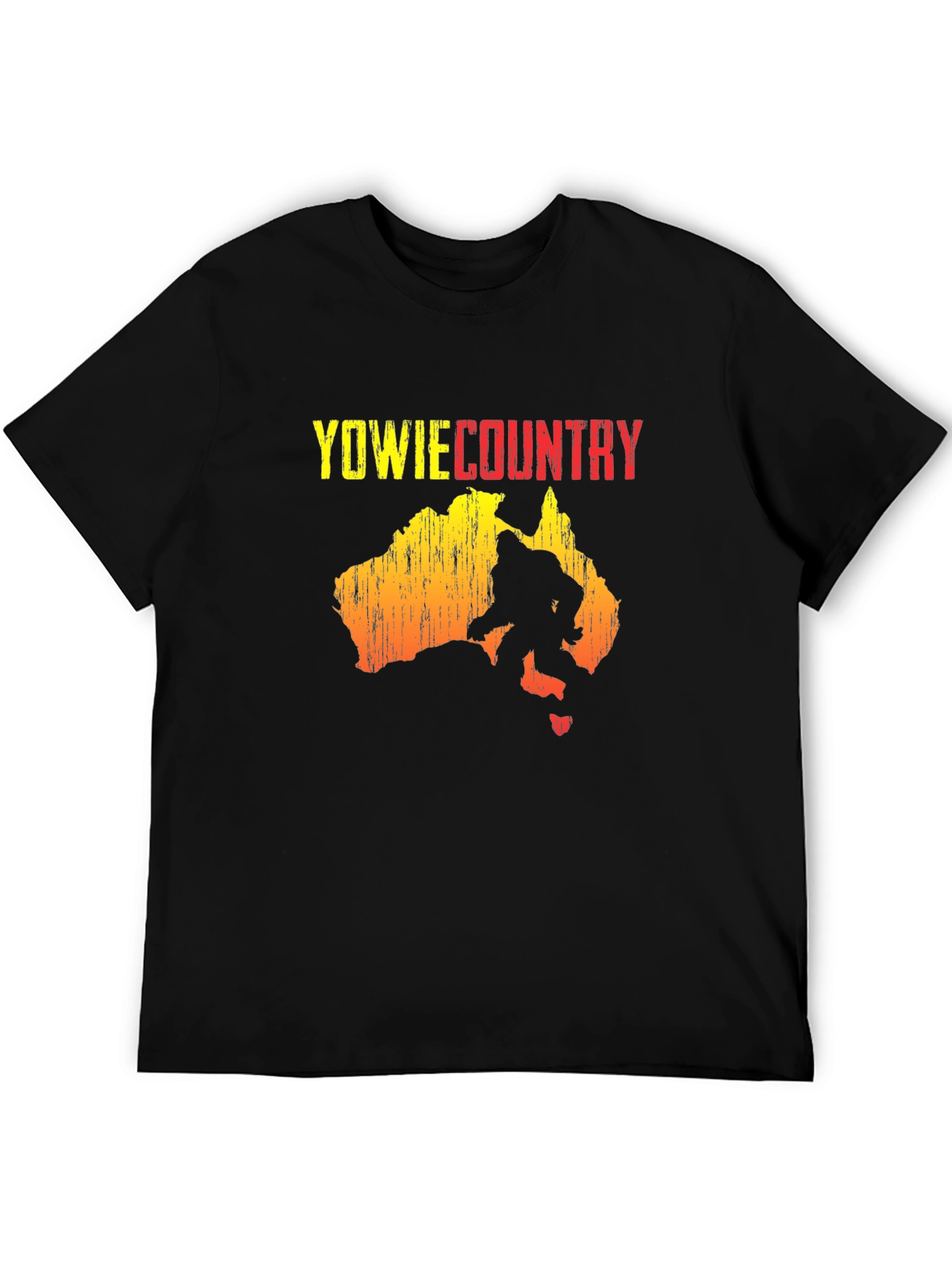 Black Yowie Country T-Shirt - Australia Bigfoot view 5