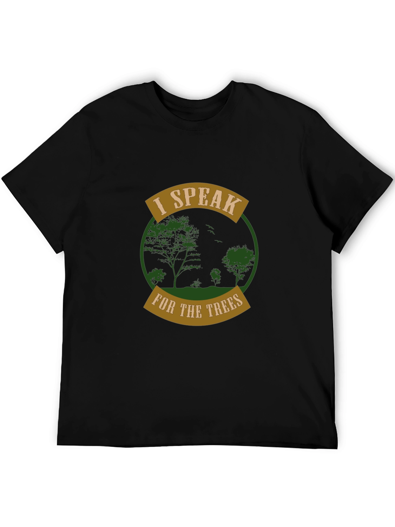 Black I Speak for the Trees Graphic Tee view 5