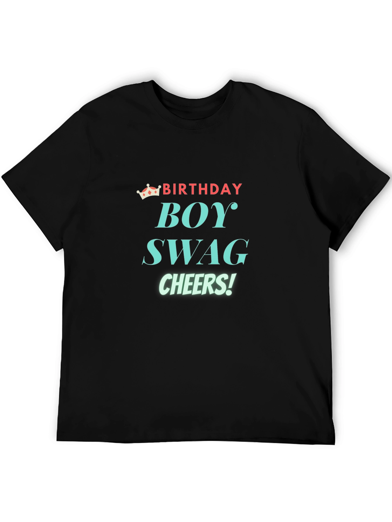 Black Birthday Boy Swag T-Shirt view 5