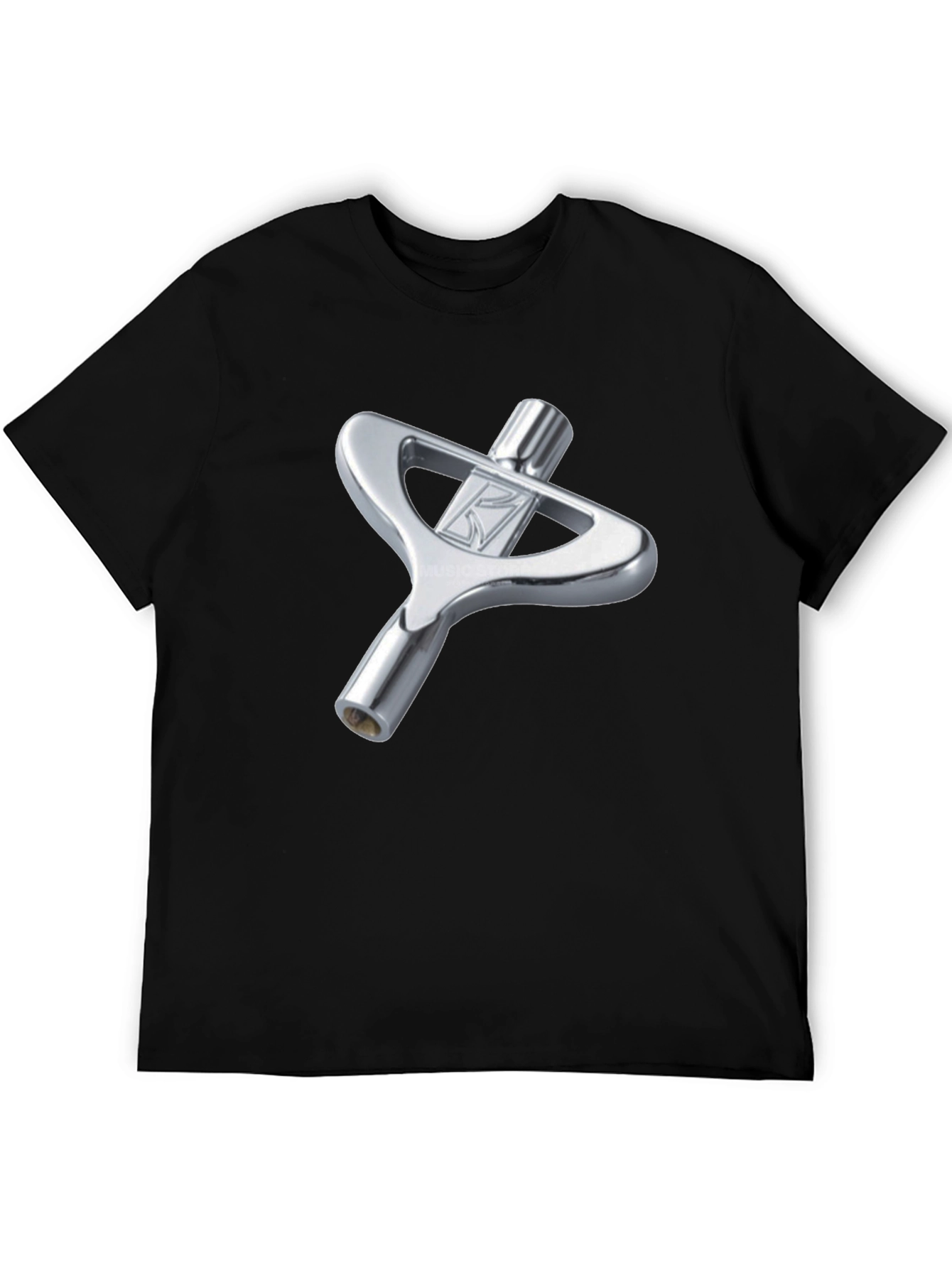 Black Drum Key Graphic Tee - Music Lover T-Shirt view 5