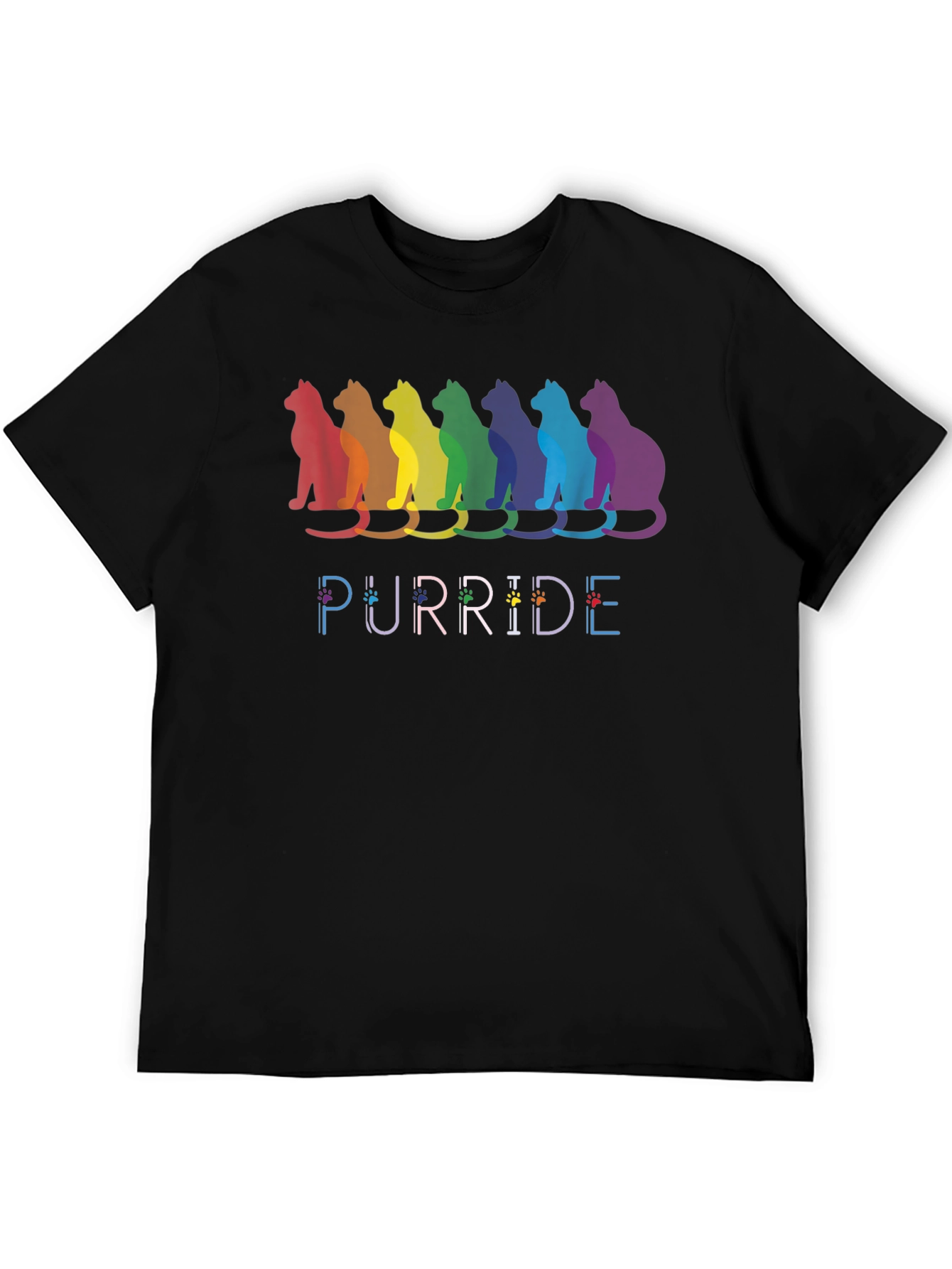 Black Purride Cat Pride T-Shirt view 5