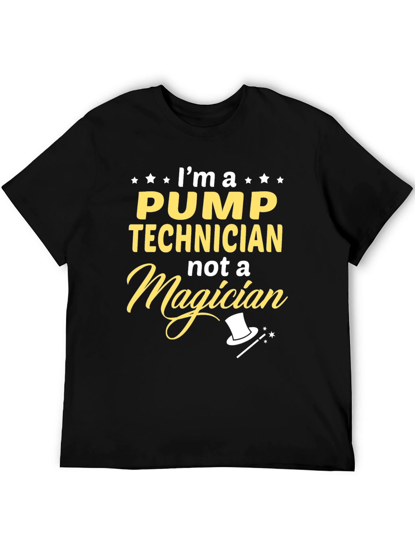 Black Pump Technician Graphic Tee - Not a Magician T-Shirt view 5