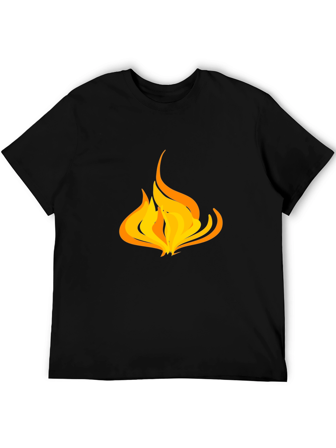 Black Flame Graphic Black T-Shirt - Casual Style view 5