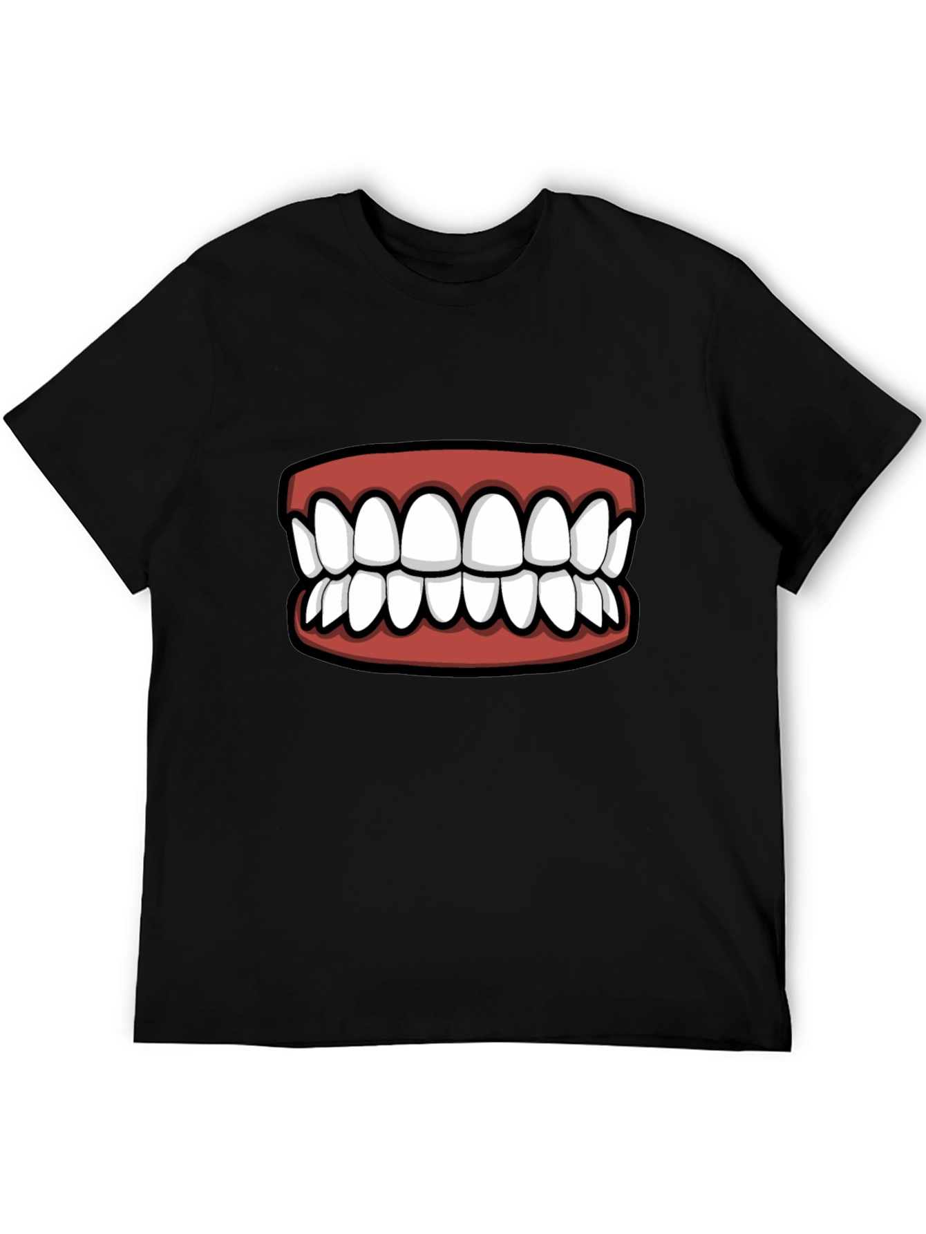 Black Funny Teeth Graphic T-Shirt - Statement Tee view 5