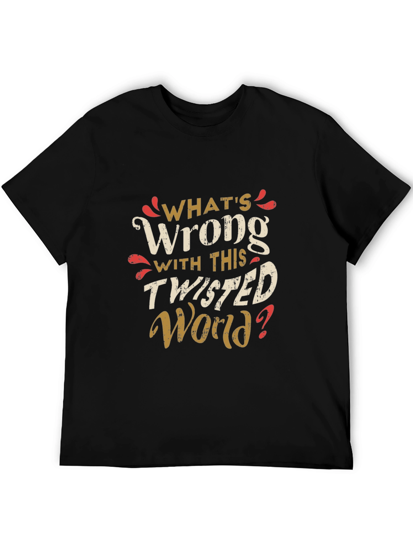 Black Twisted World Graphic Tee view 5