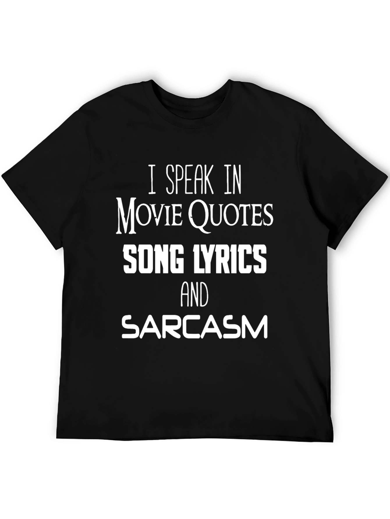 Black Movie Quotes & Sarcasm Graphic Tee view 5