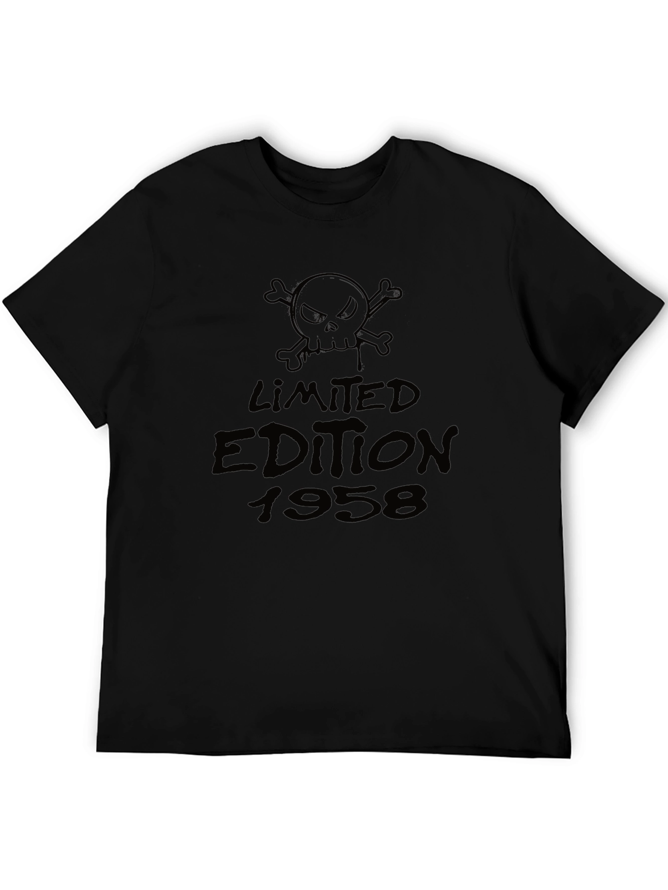 Black Limited Edition 1958 Skull Graphic Black Tee view 5