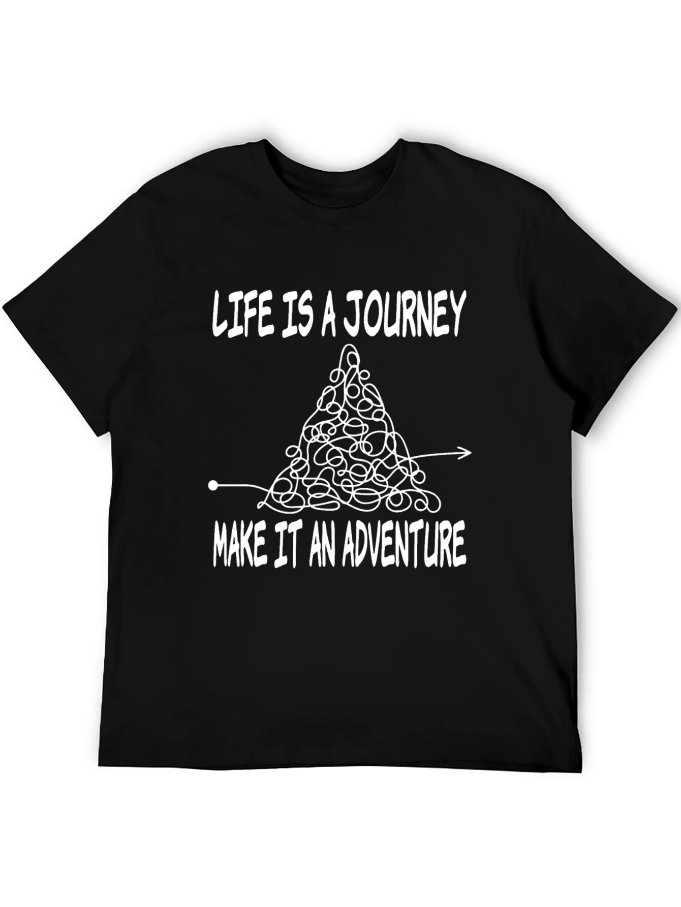 Black Life is a Journey T-Shirt - Adventure Design view 5