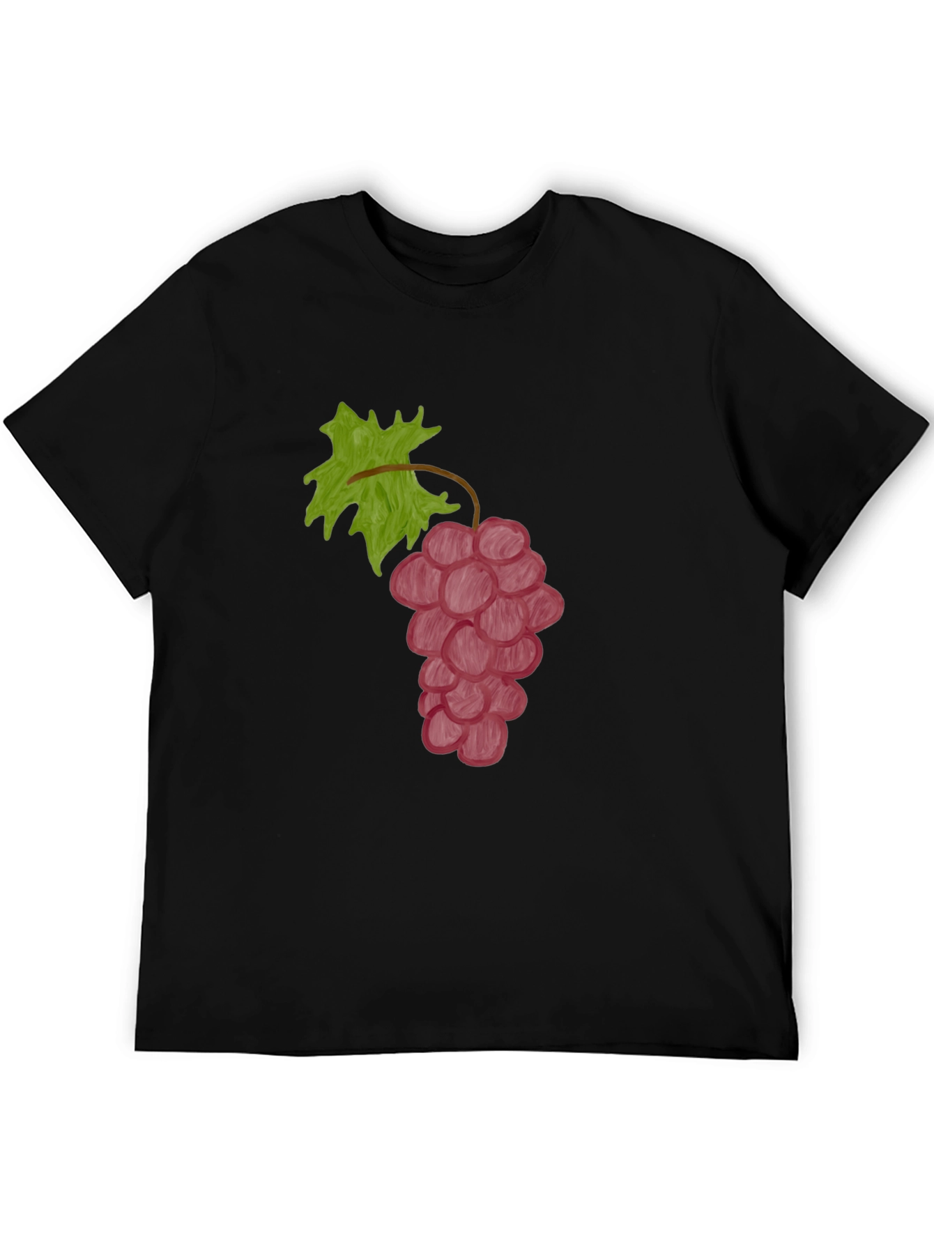 Black Grape Graphic Tee - Casual Black T-Shirt view 5