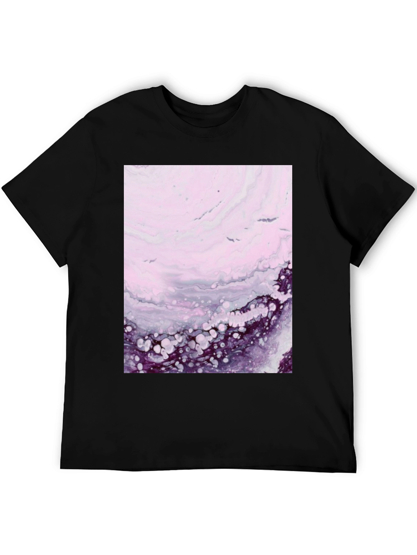 Black Abstract Art Black T-Shirt view 5