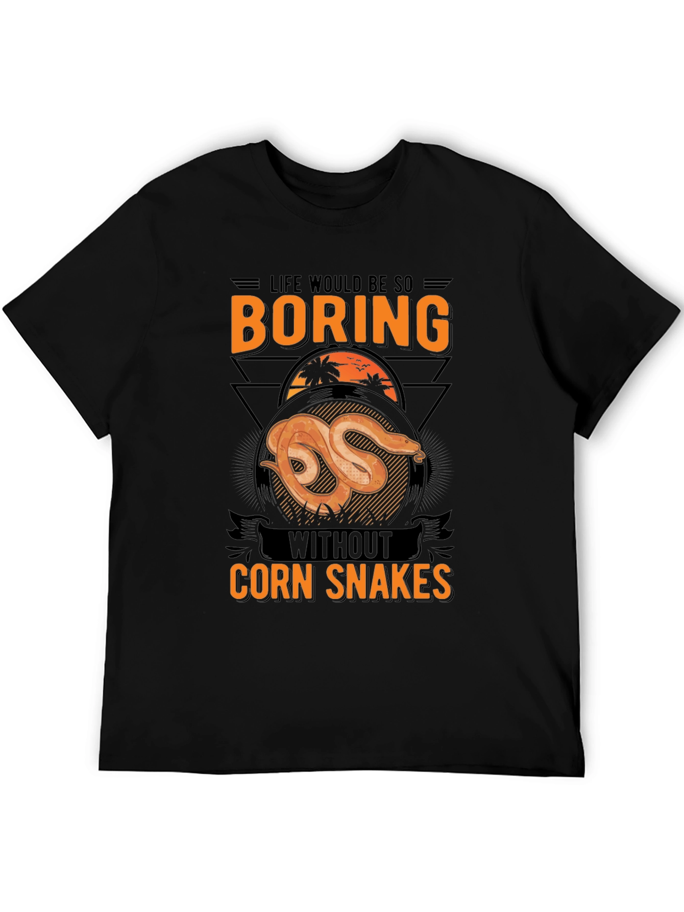 Black Boring Without Corn Snakes T-Shirt view 5
