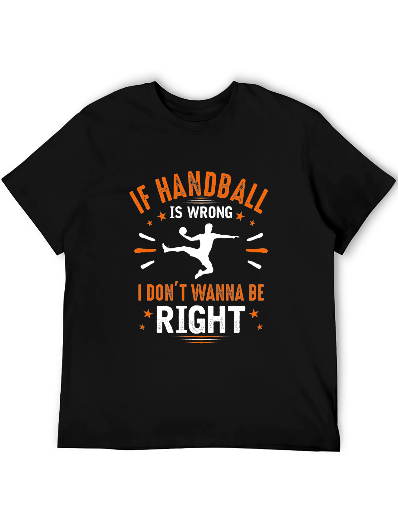 Black Handball Graphic T-Shirt - "If Handball is Wrong" view 5