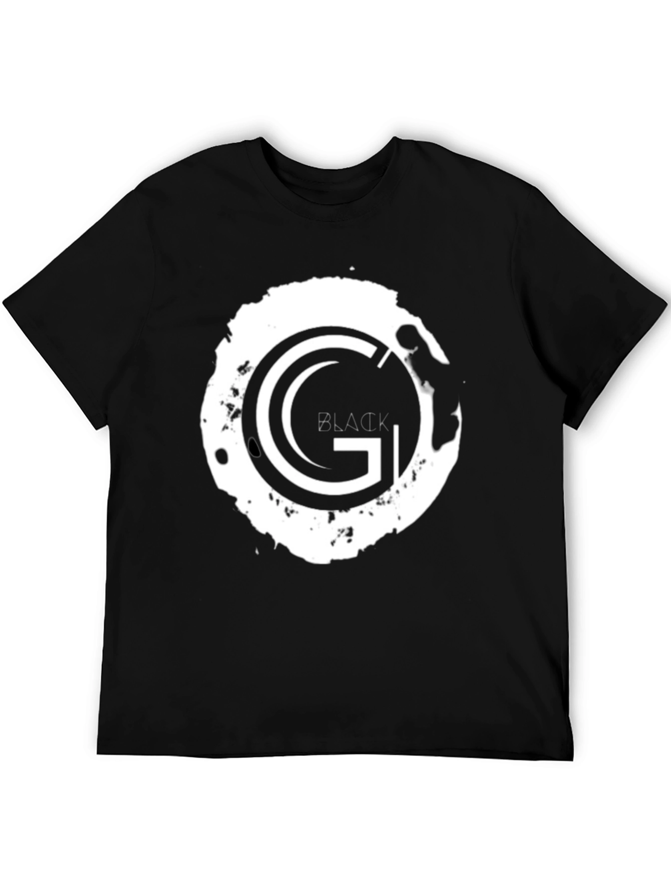 Black Black T-Shirt with G Graphic Design view 5