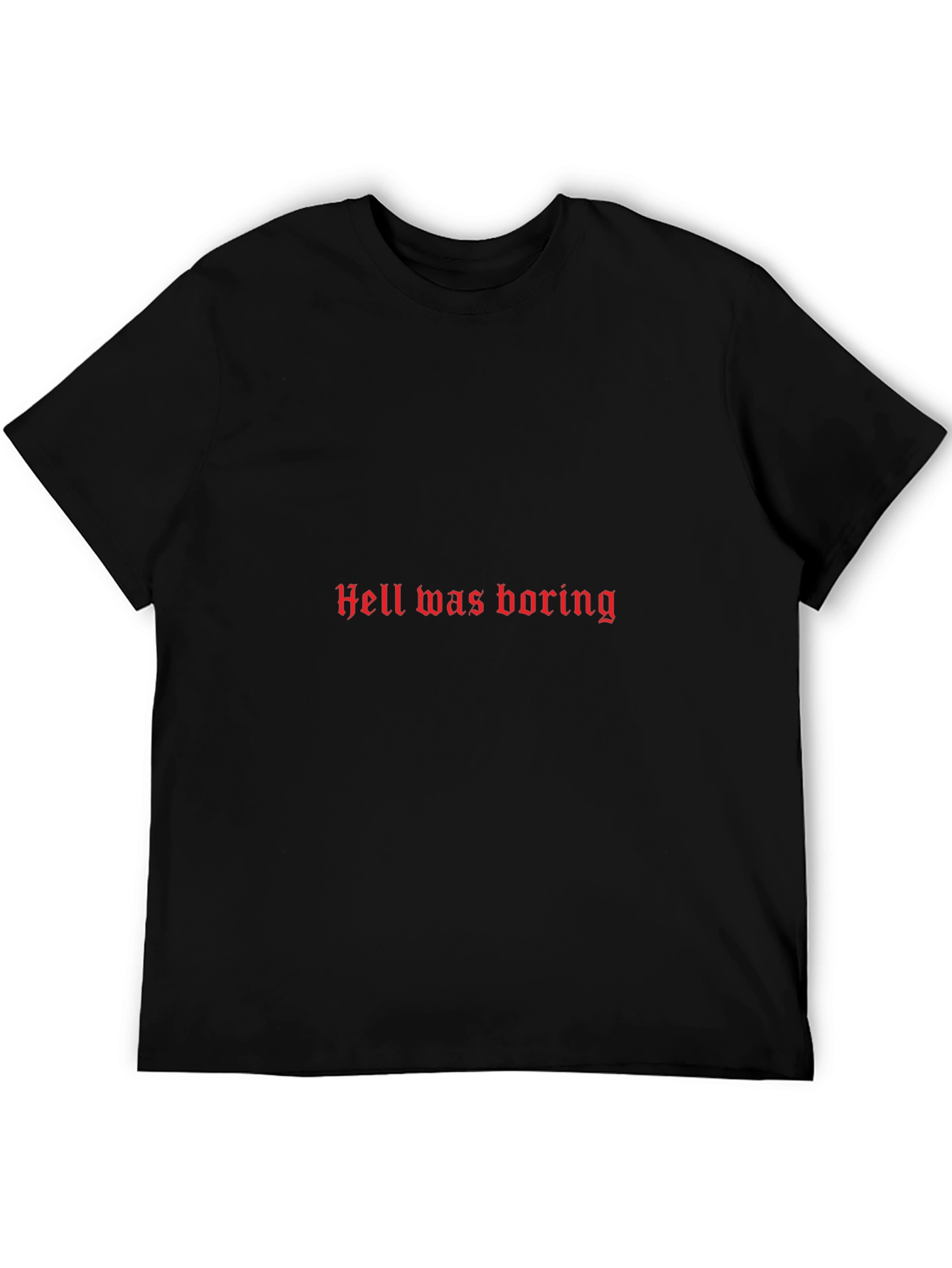 Black Hell Was Boring Graphic T-Shirt - Black view 5