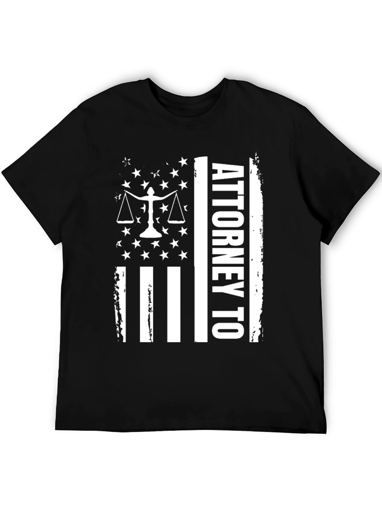 Black Attorney American Flag Graphic T-Shirt view 5