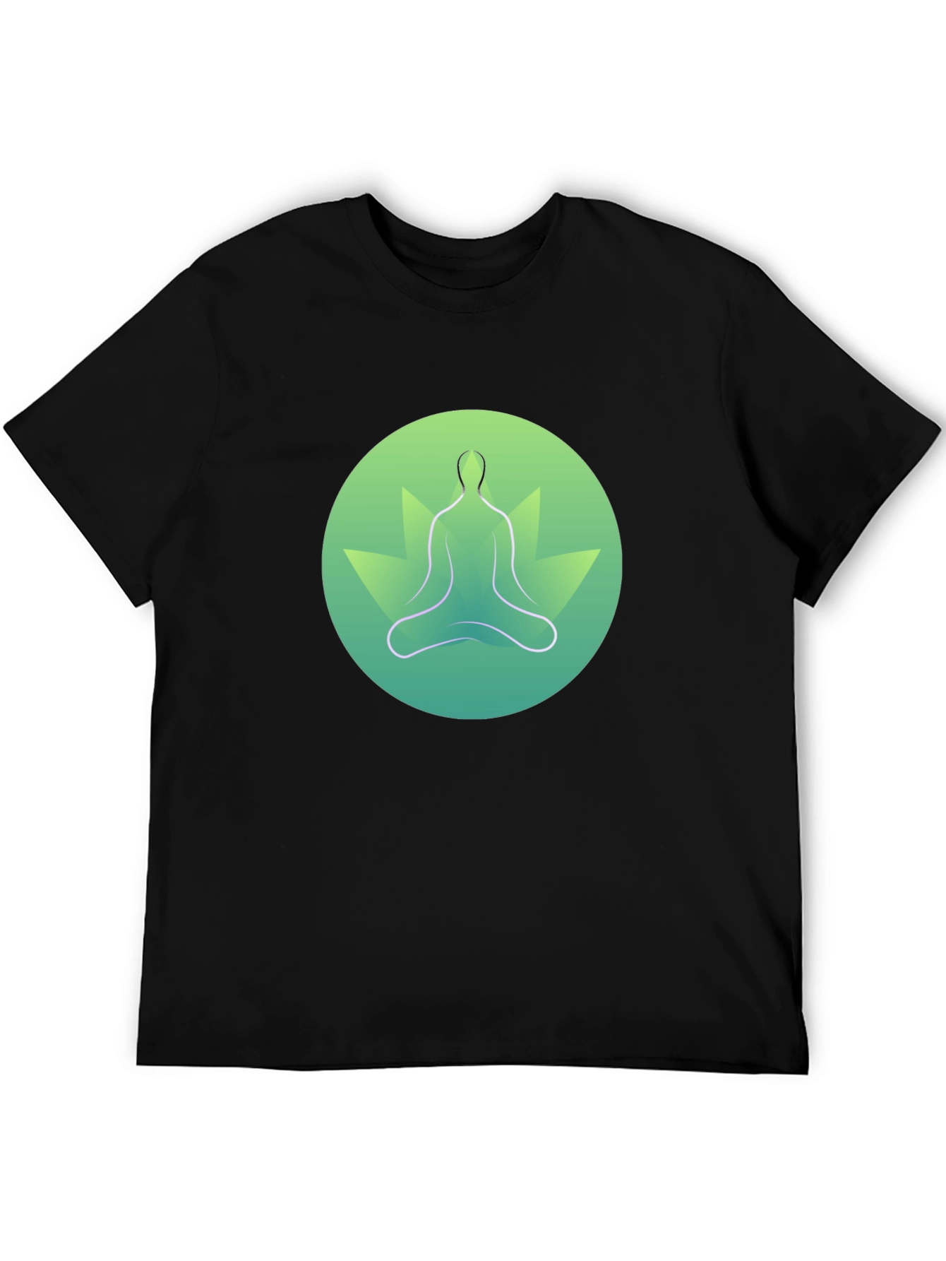 Yoga Pose Graphic Black T-Shirt - 5