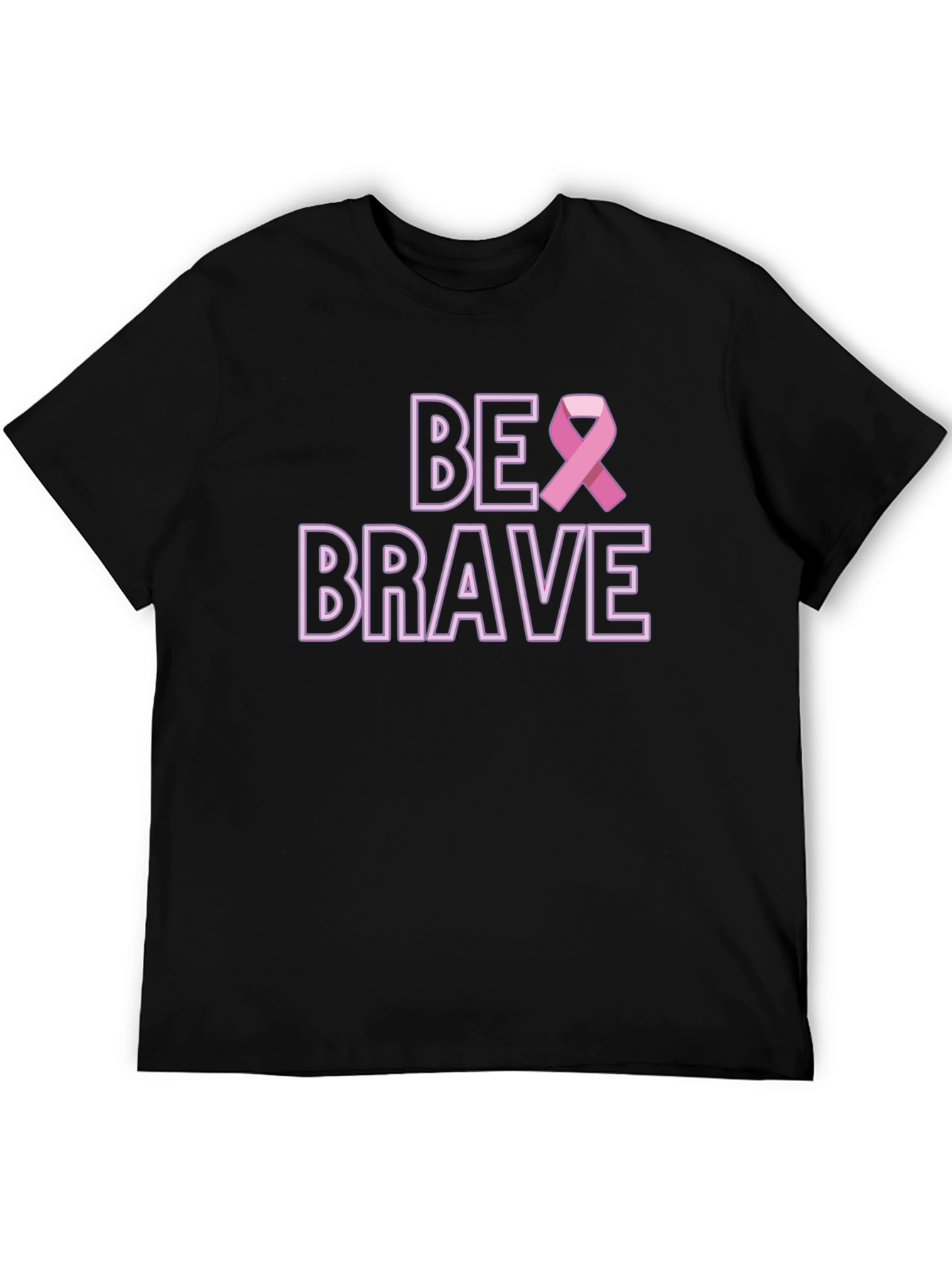 Black Be Brave Cancer Awareness T-Shirt view 5