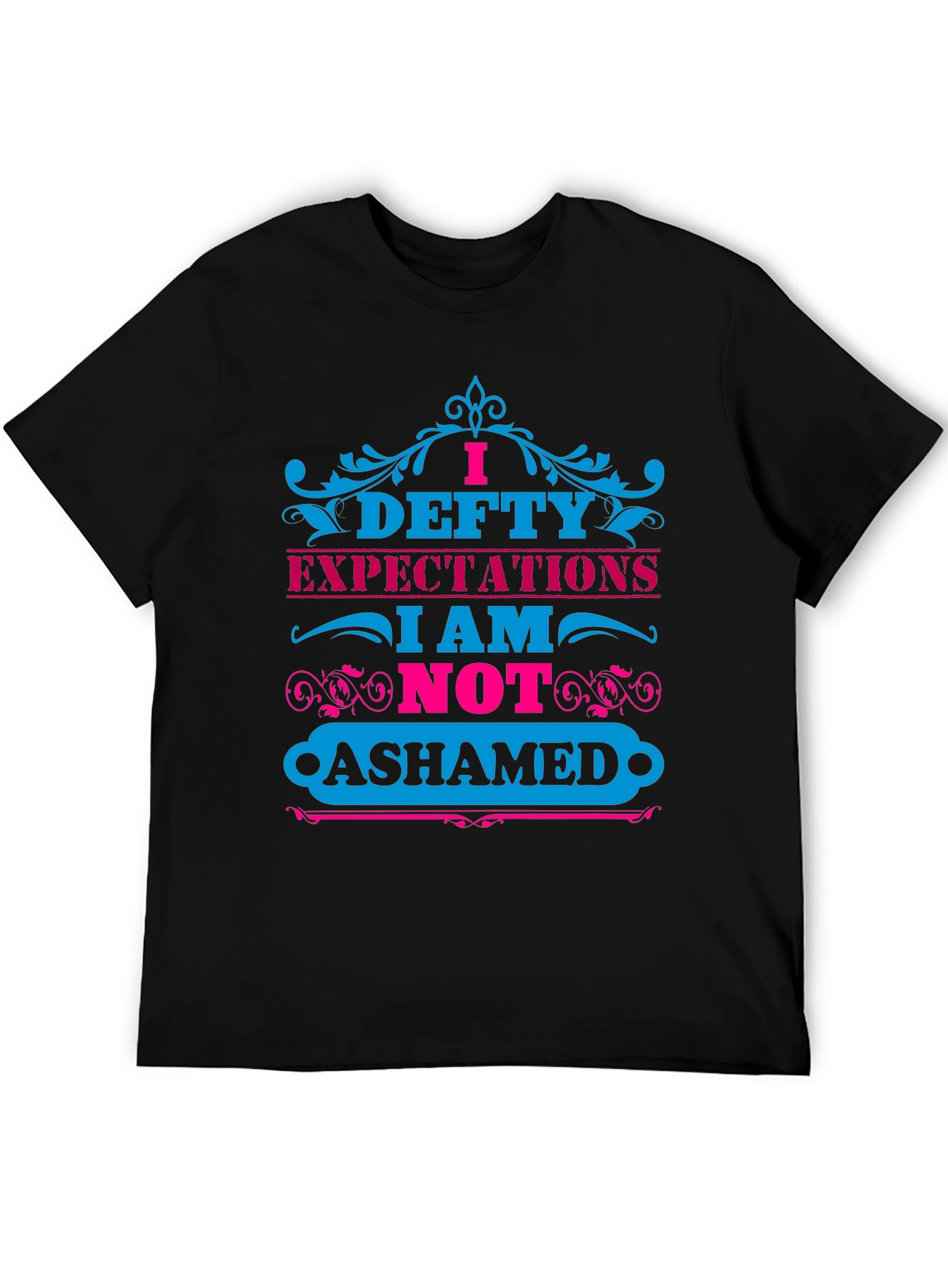 Black I Defty Expectations Graphic T-Shirt view 5