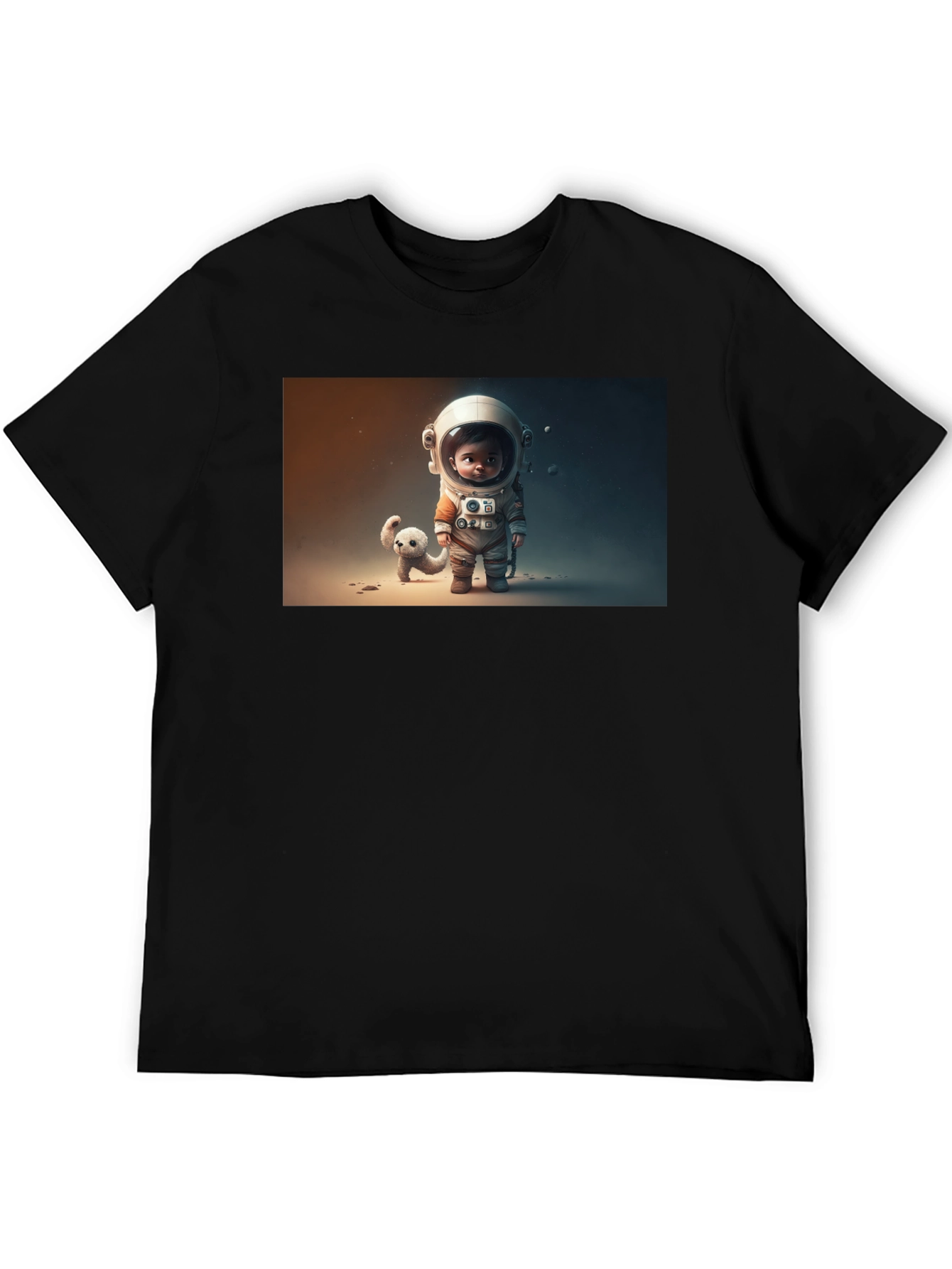 Black Astronaut & Friend Graphic Tee - Black view 5