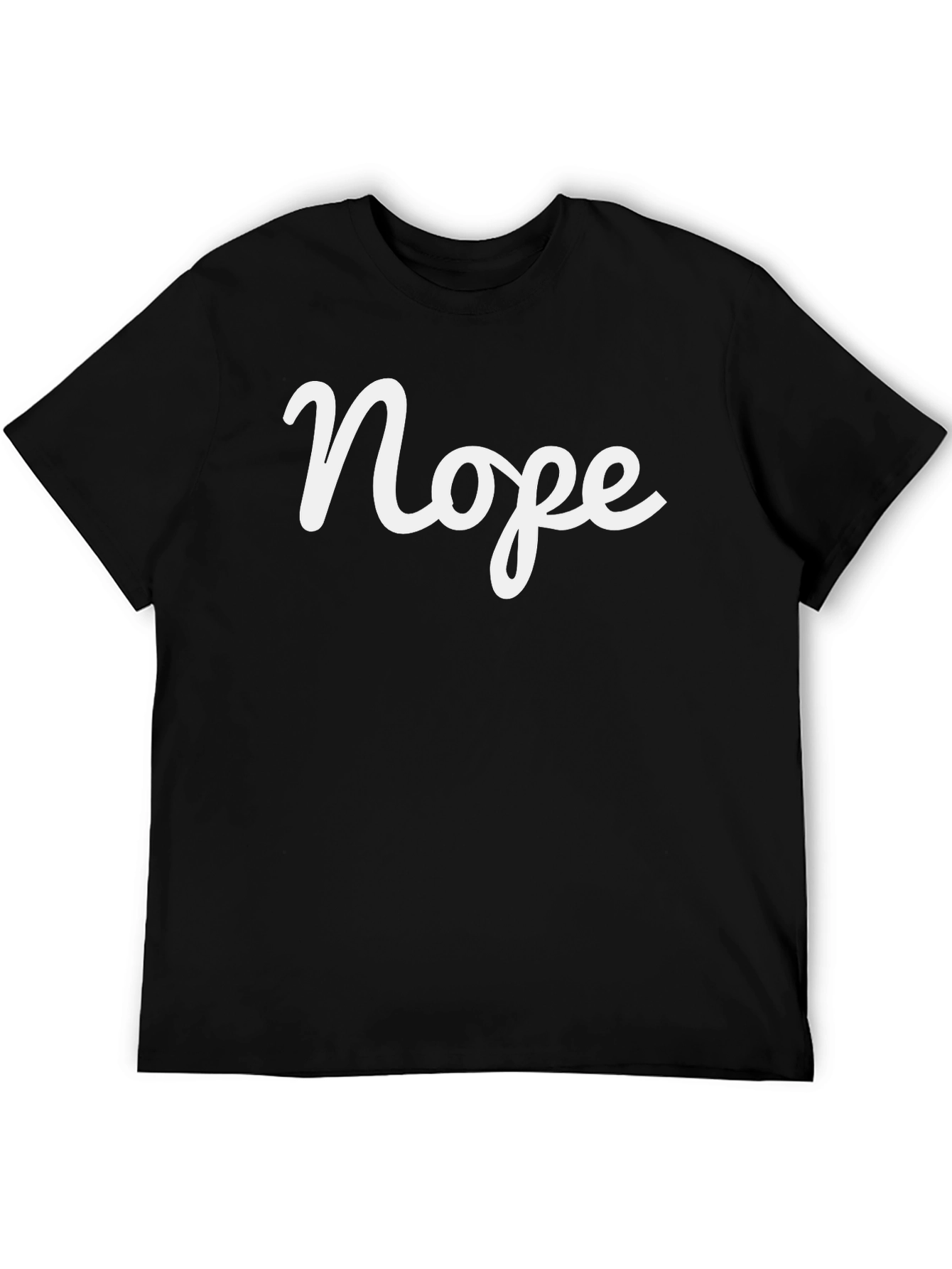 Black Nope Graphic Tee - Casual Slogan T-Shirt view 5