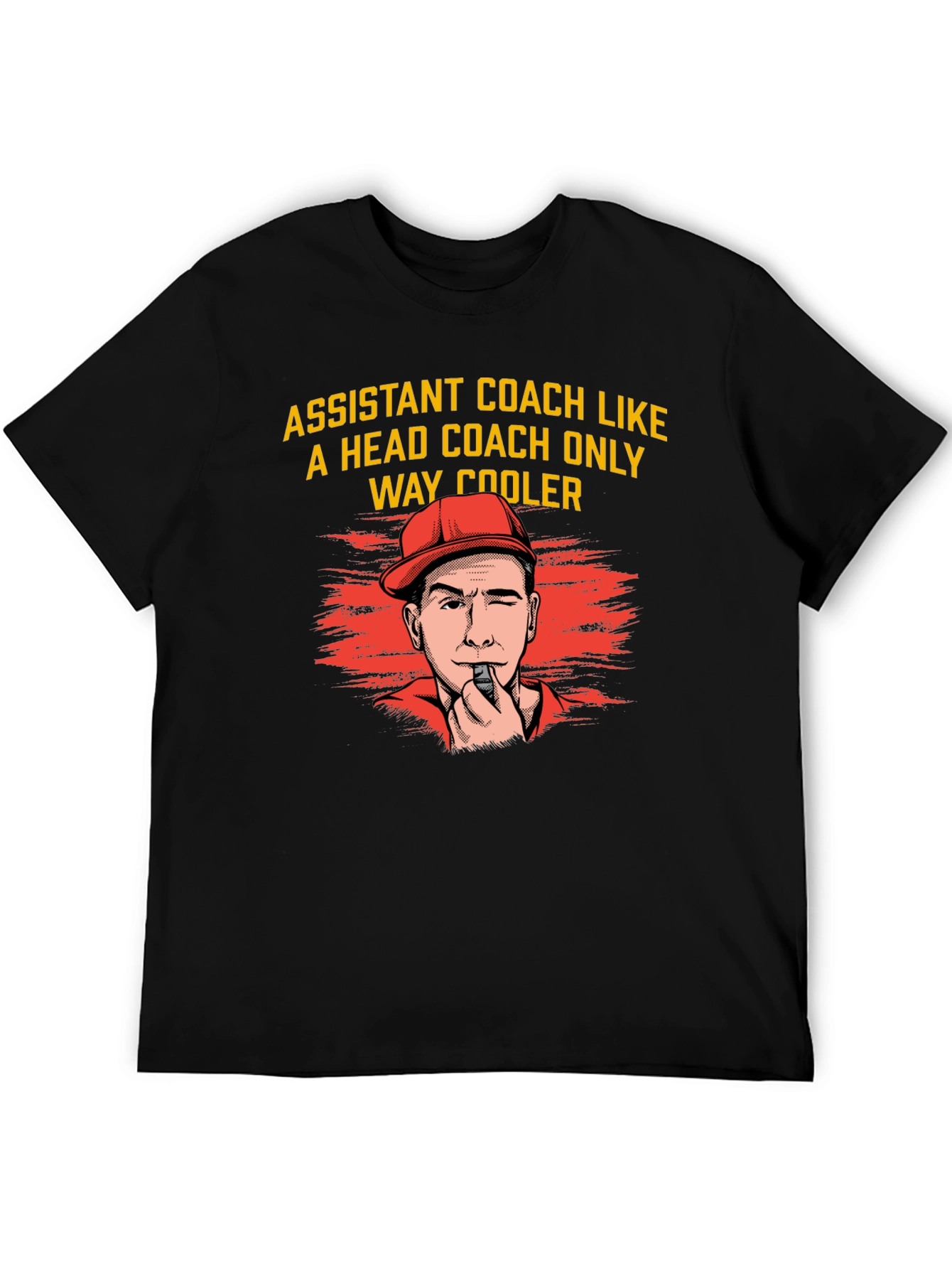 Black Assistant Coach Graphic Tee - Way Cooler Design! view 5
