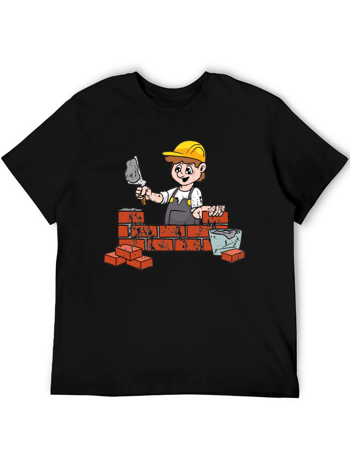 Black Construction Worker Graphic Tee view 5