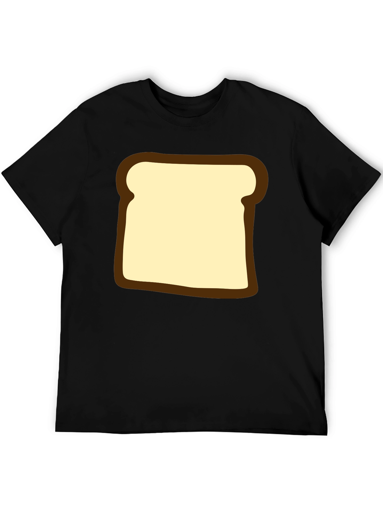 Black Funny Toast Graphic T-Shirt - Black, Comfortable Fit view 5