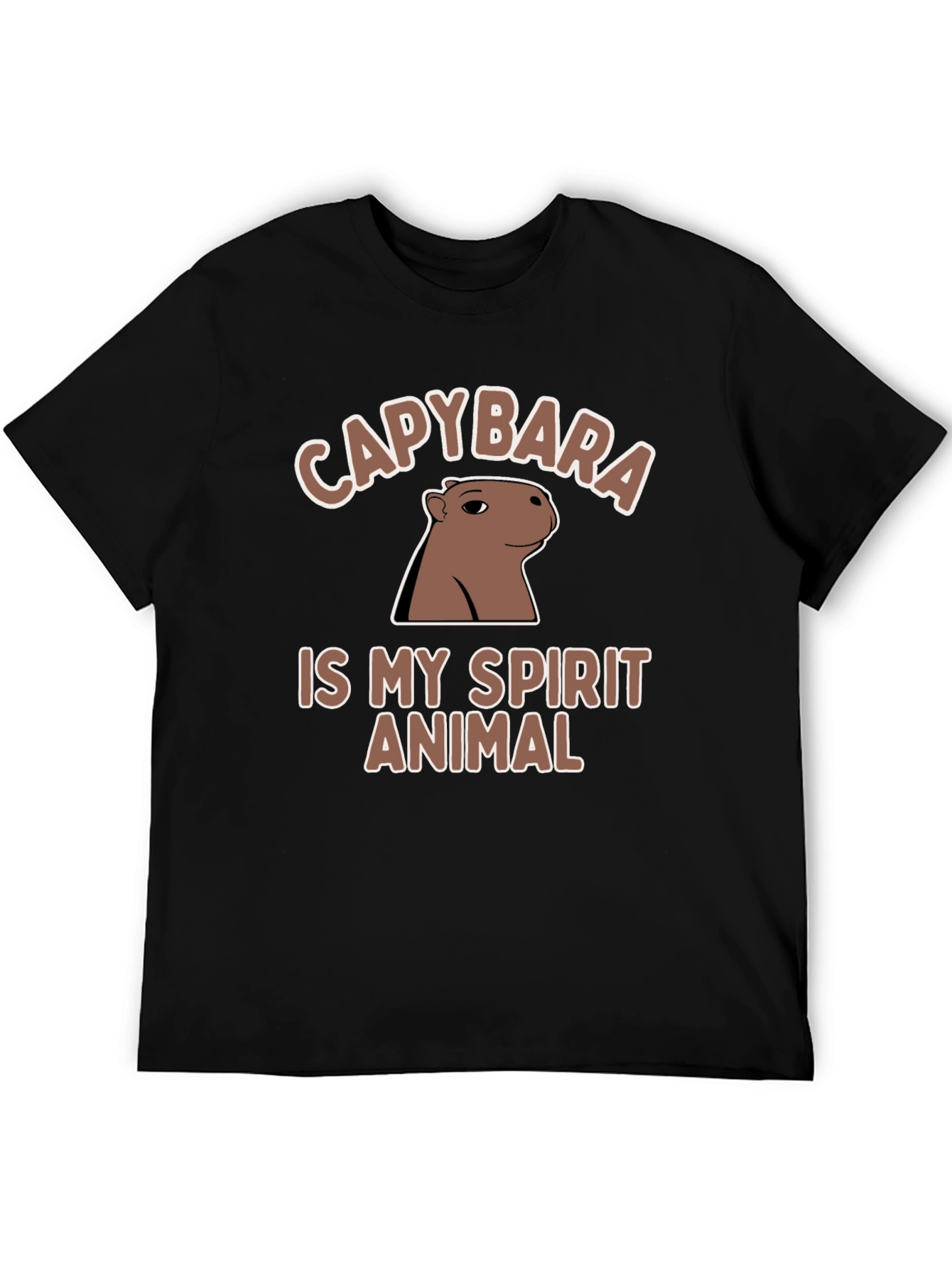 Black Capybara Spirit Animal T-Shirt - Unique Graphic Tee view 5